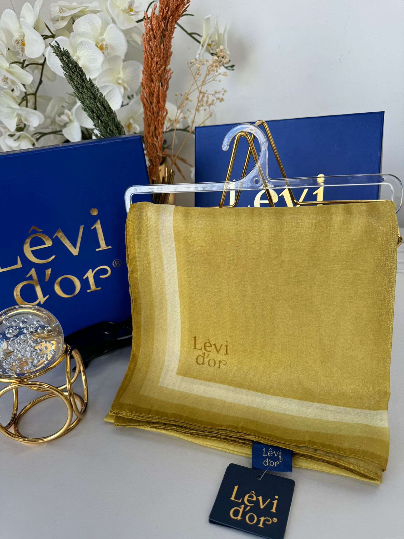LEVİDOR Kehribar Eşarp 17038 - Yağ Yeşili