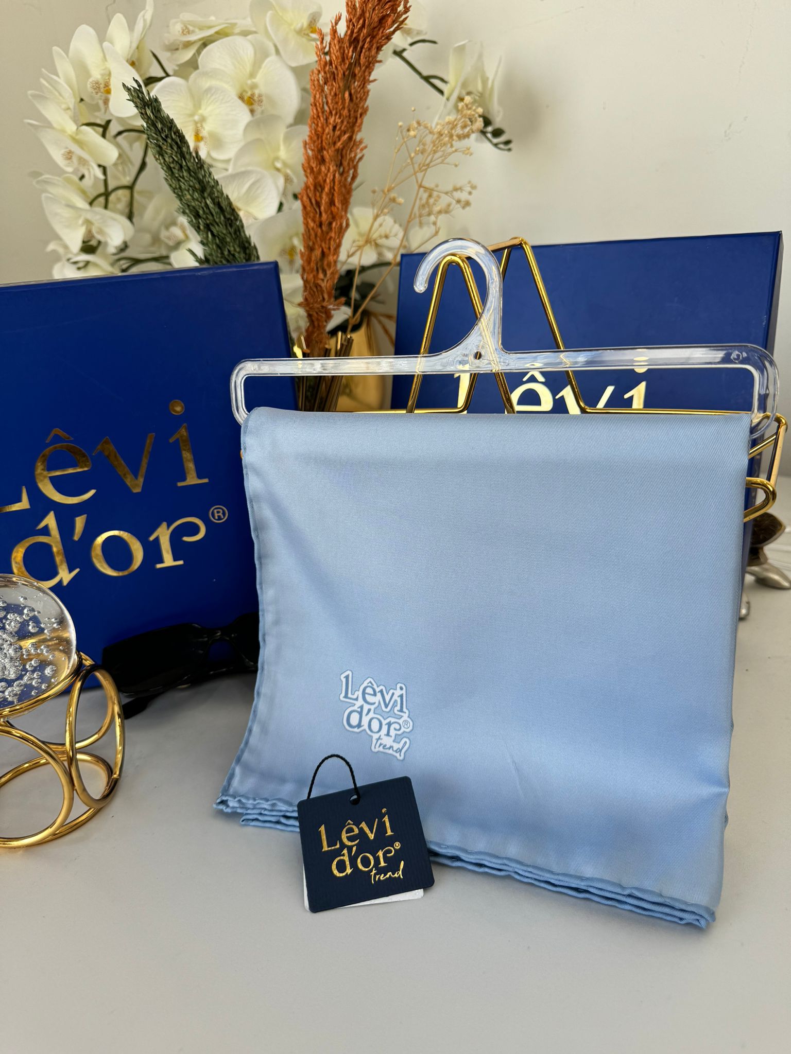 Levidor Twill Eşarp 17768 - Bebe Mavisi