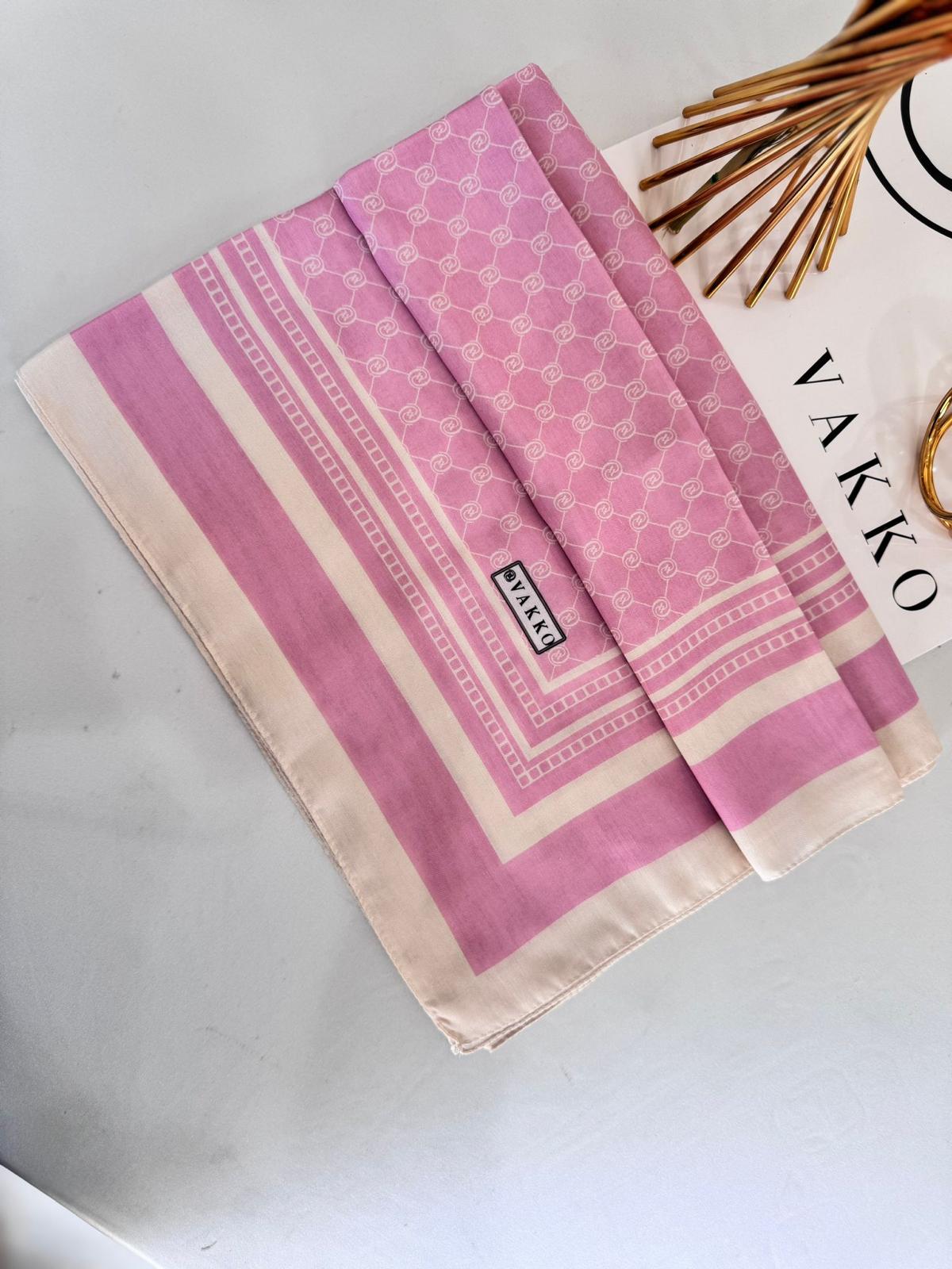 Vakko Desen Pamuk Soft Şal 61446 - Gül Kurusu