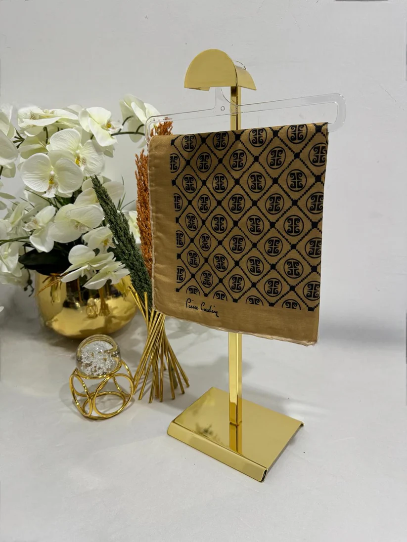 Pier Cardin Kare Desen Pamuk Soft Eşarp 27689 - Camel