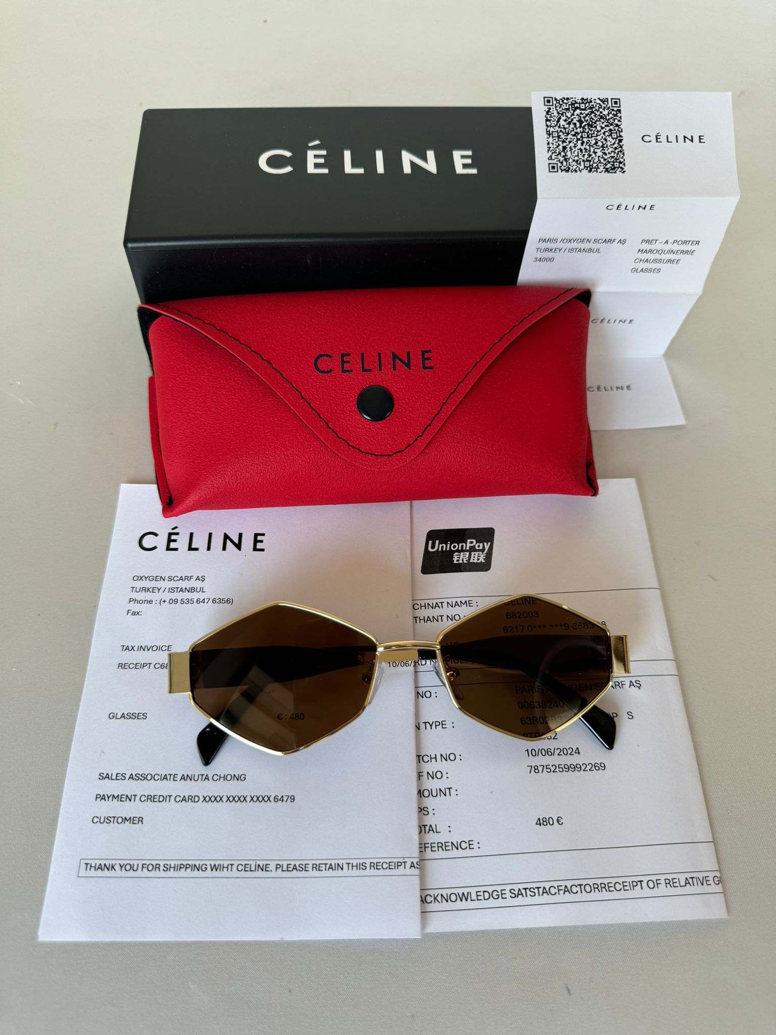 Celine Triomphe Metal 02 CL 40254U Gold/Kahve Kadın Güneş Gözlüğü