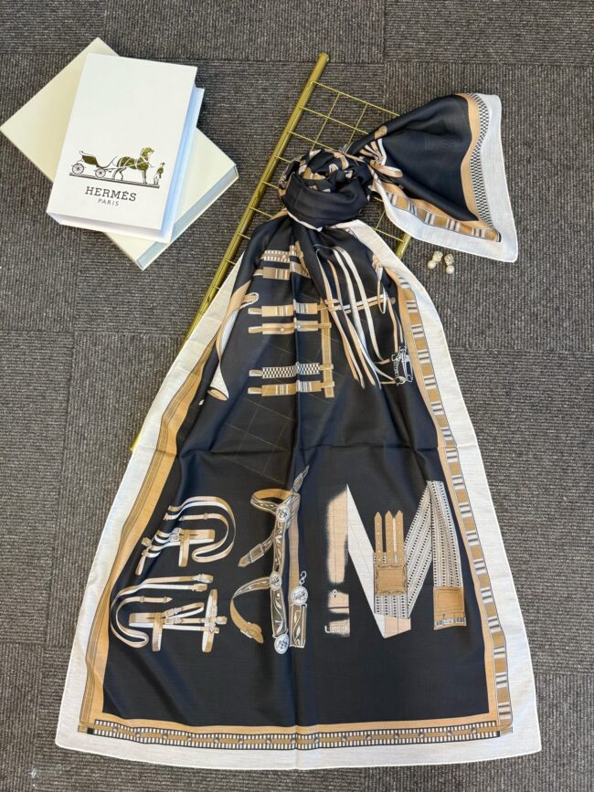 hermes pamuk soft şal - 32014 Siyah