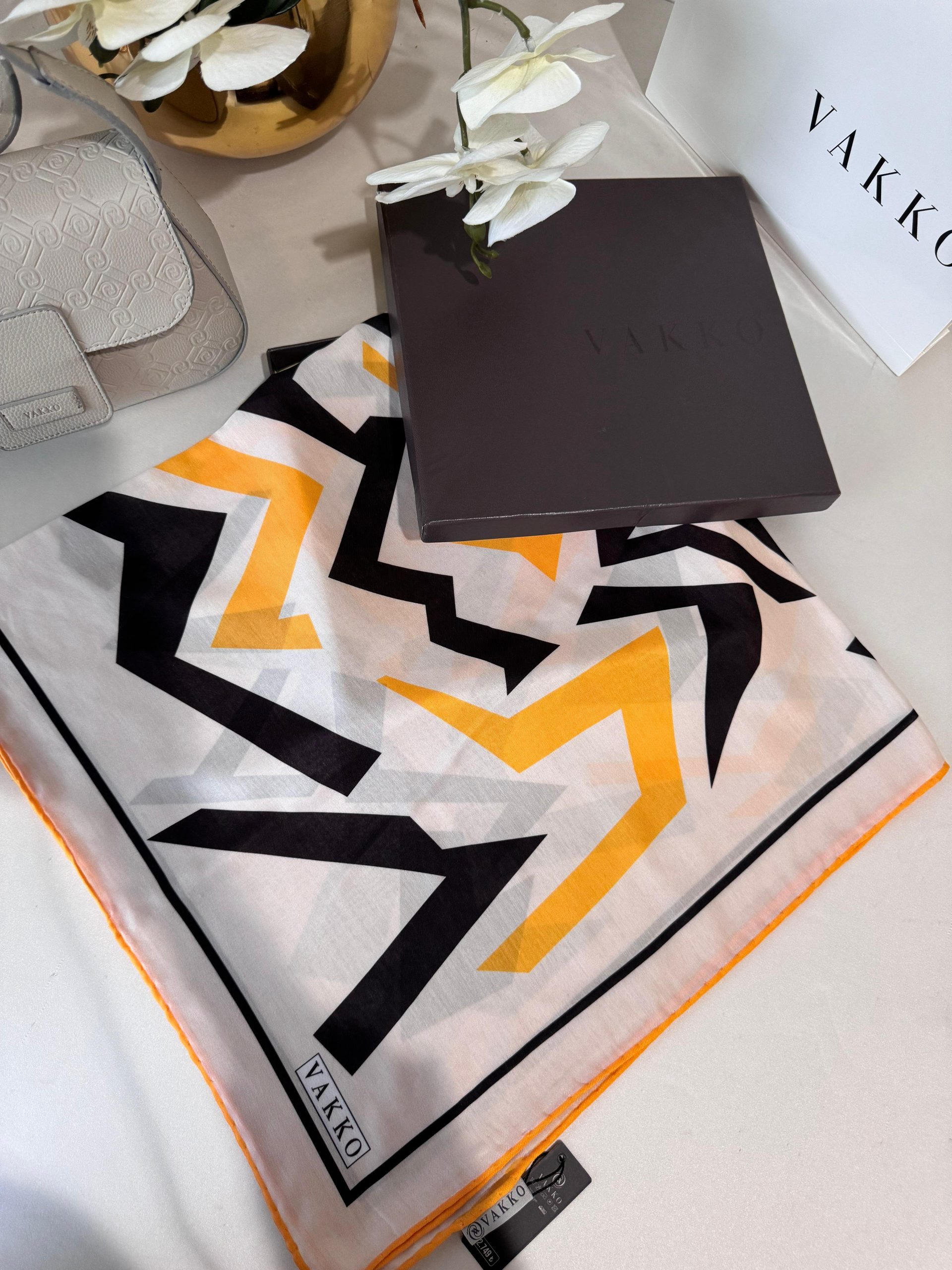 VAKKO PAMUK SOFT EŞARP 44143 - GOLD