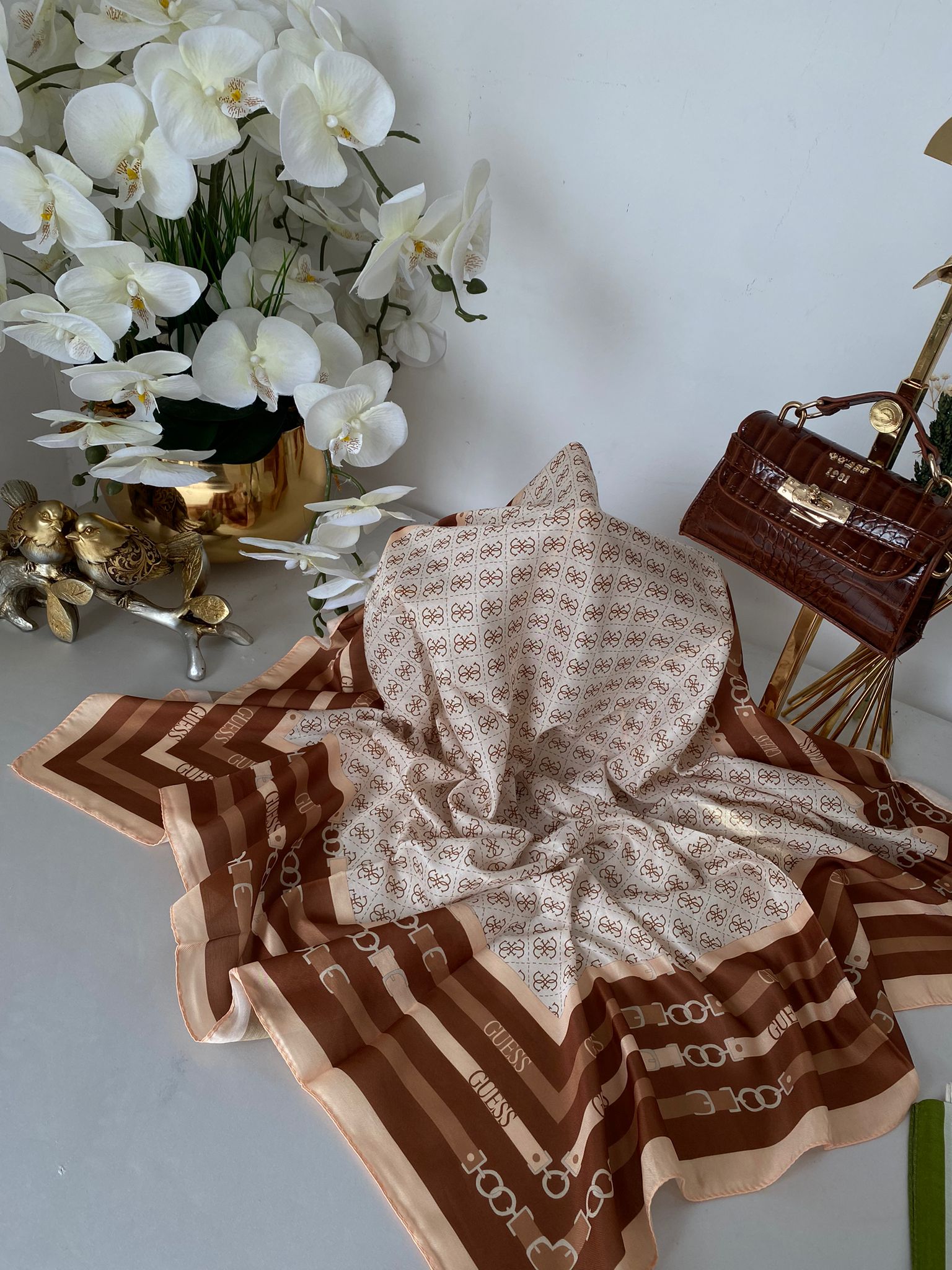 Guess Pamuk Soft Eşarp - 28856 Kiremit