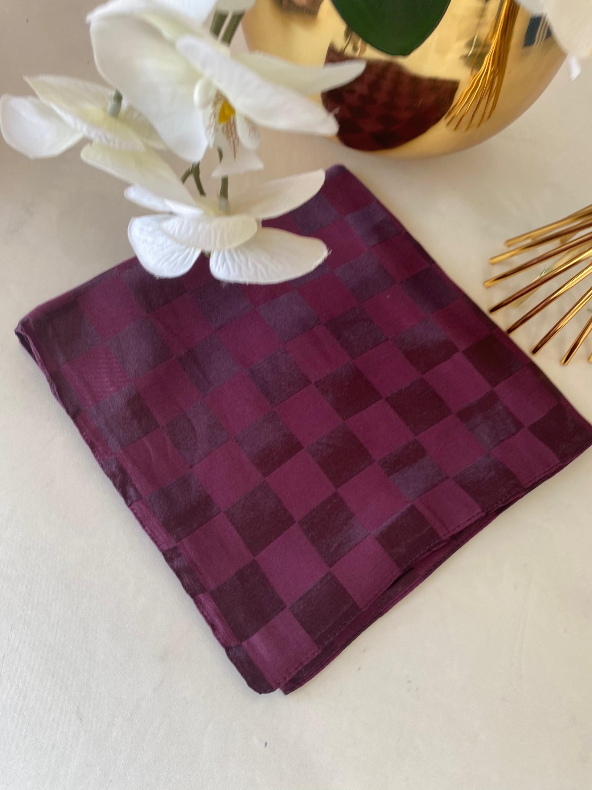 Dama Desen Jakar Eşarp - Magenta