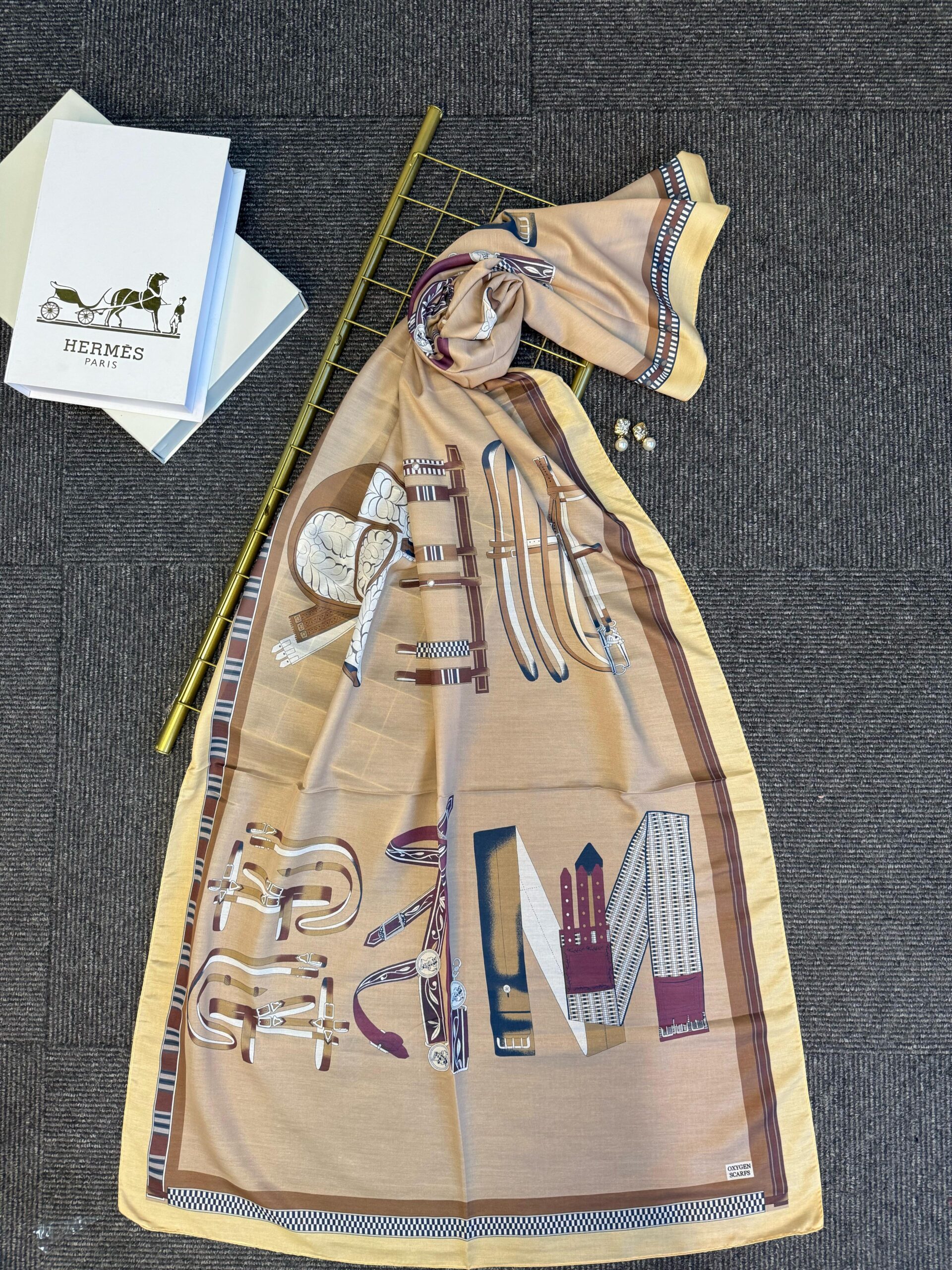 hermes pamuk soft şal - 32014 Vizon-Bej