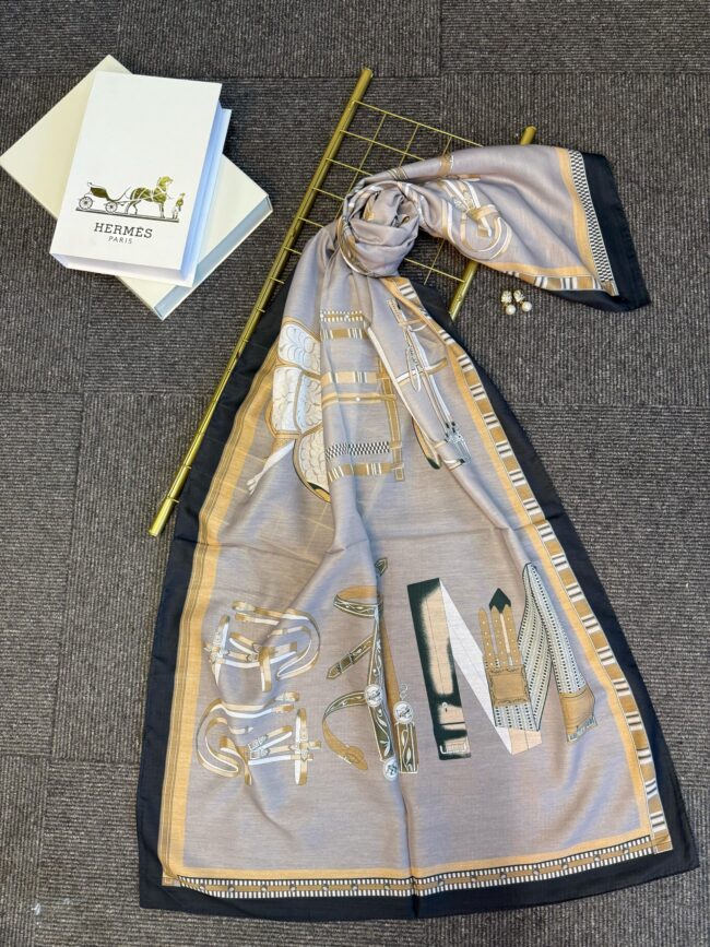 hermes pamuk soft şal - 32014 Füme