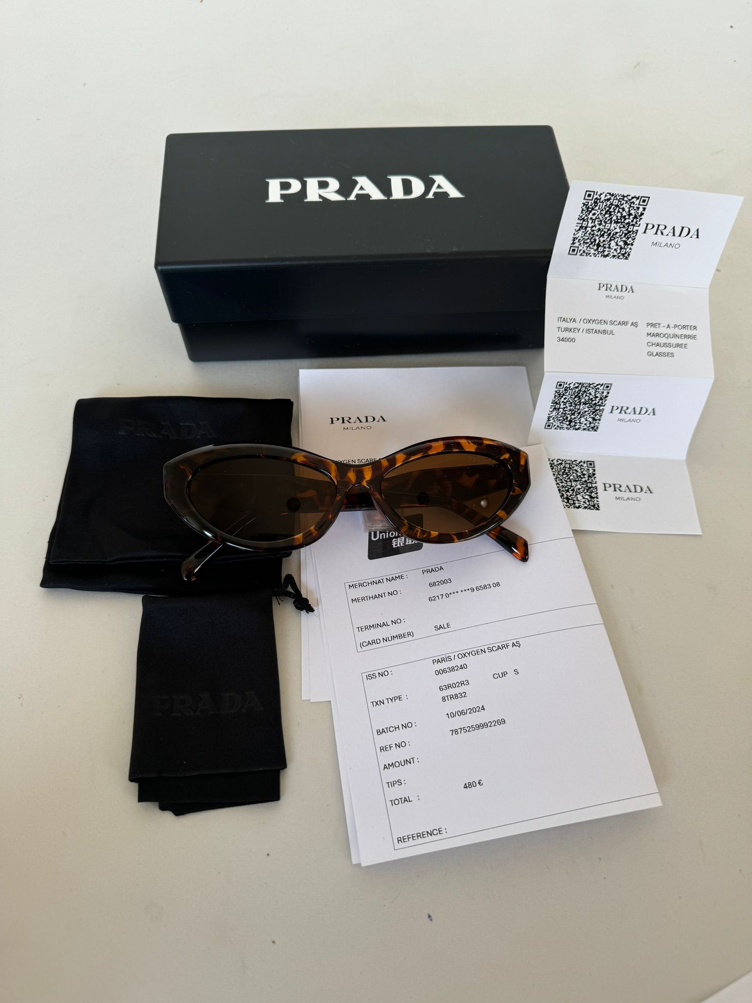 PRADA 26ZS 14L09Z 55-16 Kahverengi Kadın Güneş Gözlüğü