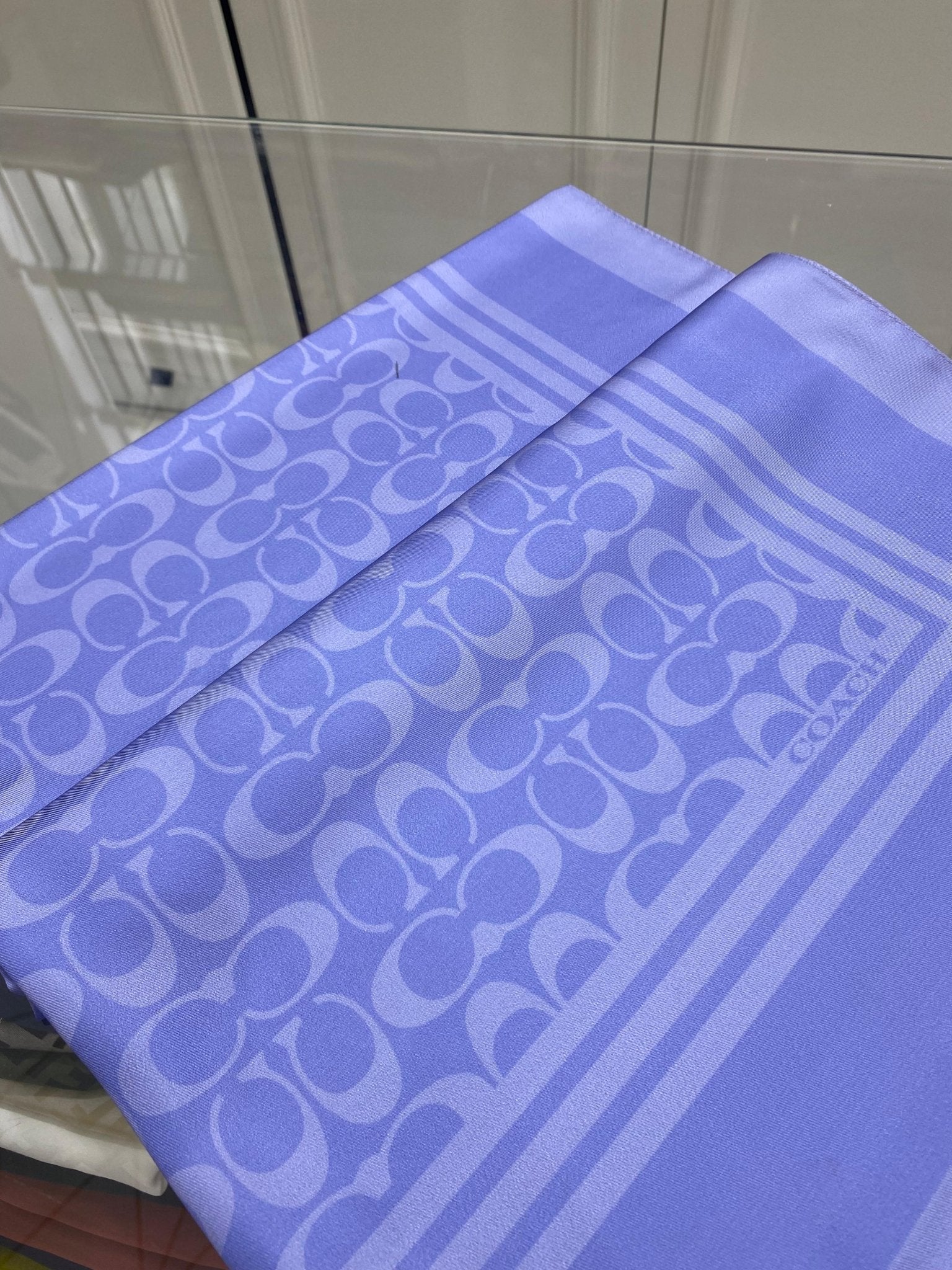 Coach Desen Twill İpek Şal - Mürdüm - Organic ScarfsOrganic Scarfs