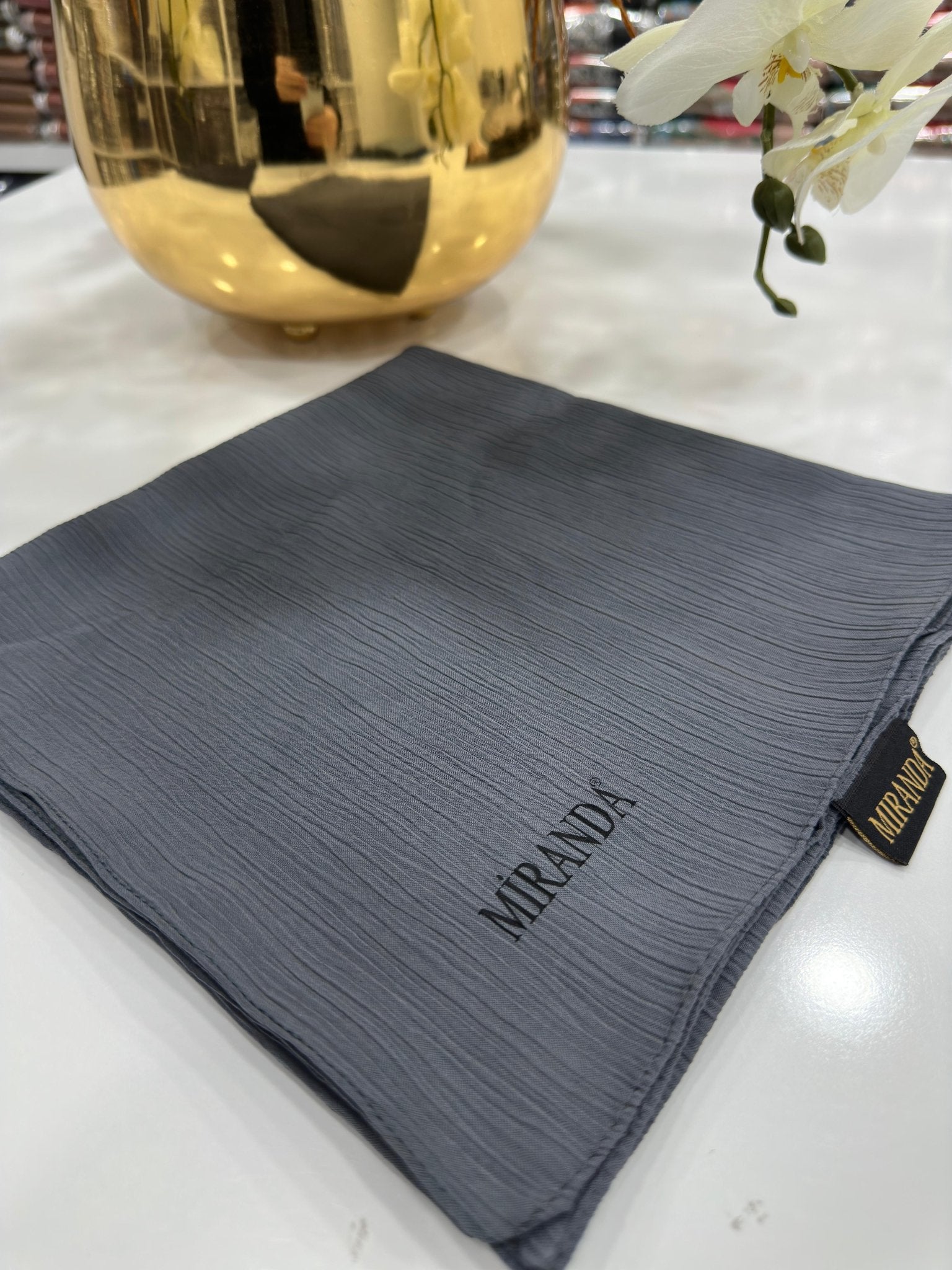 Comfort Kırinkıl Eşarp - Füme - Organic ScarfsOrganic Scarfs