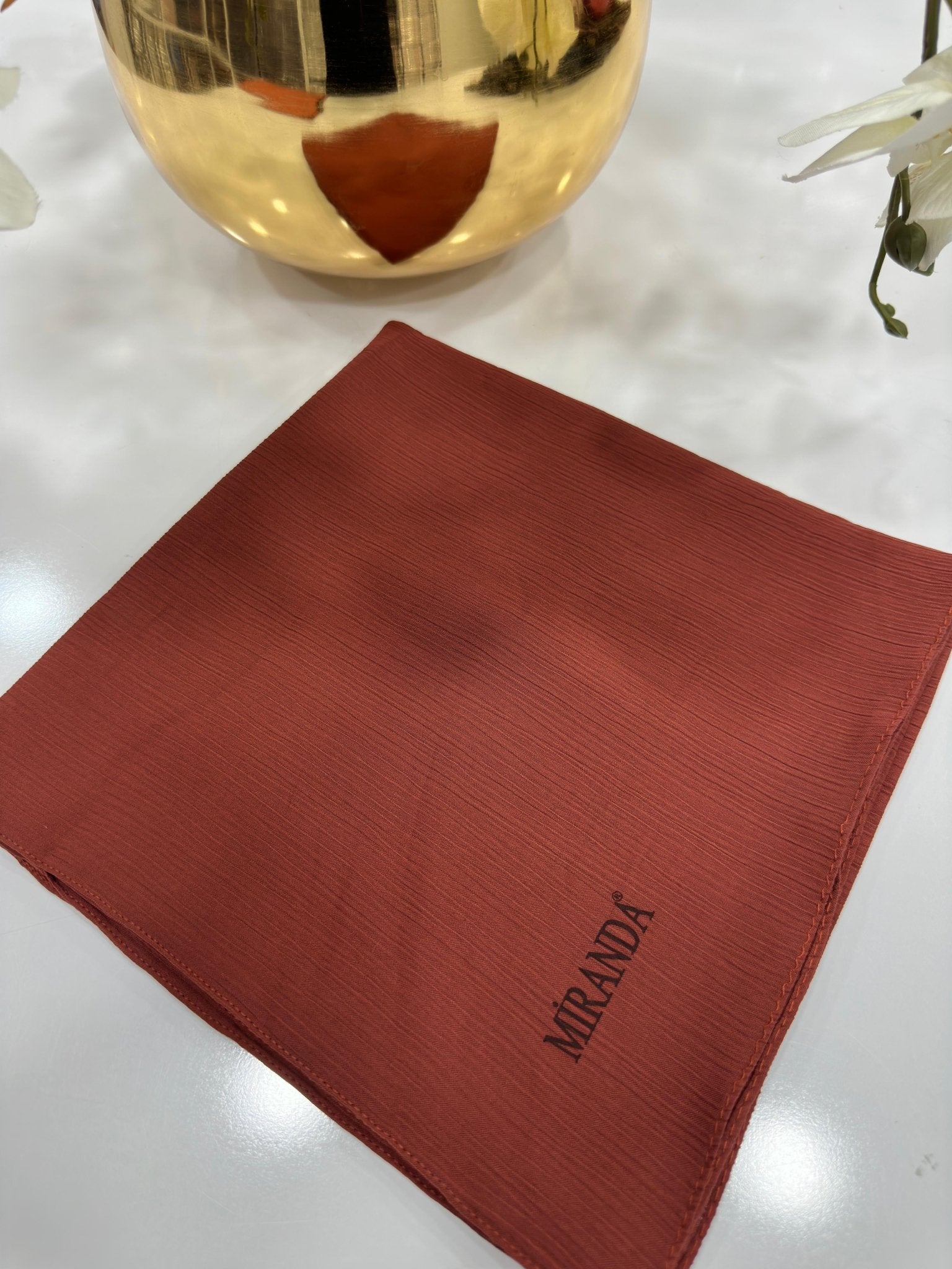 Comfort Kırinkıl Eşarp - Kiremit - Organic ScarfsOrganic Scarfs
