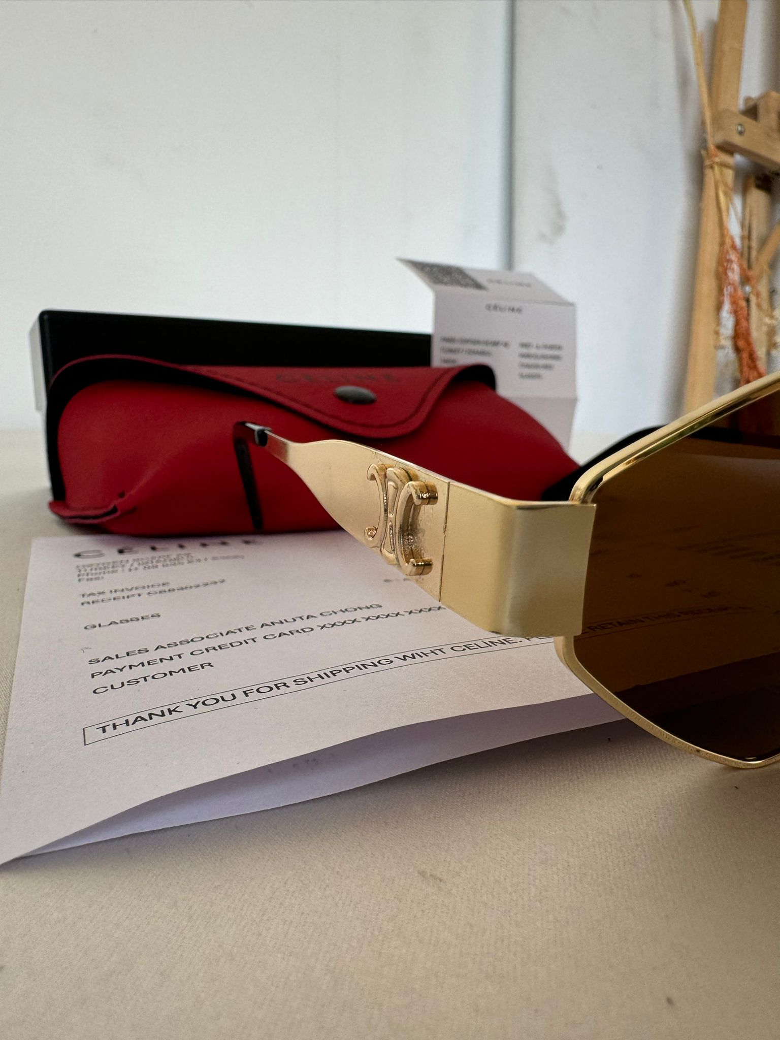 Celine Triomphe Metal 02 CL 40254U Gold/Kahve Kadın Güneş Gözlüğü - Görsel 2