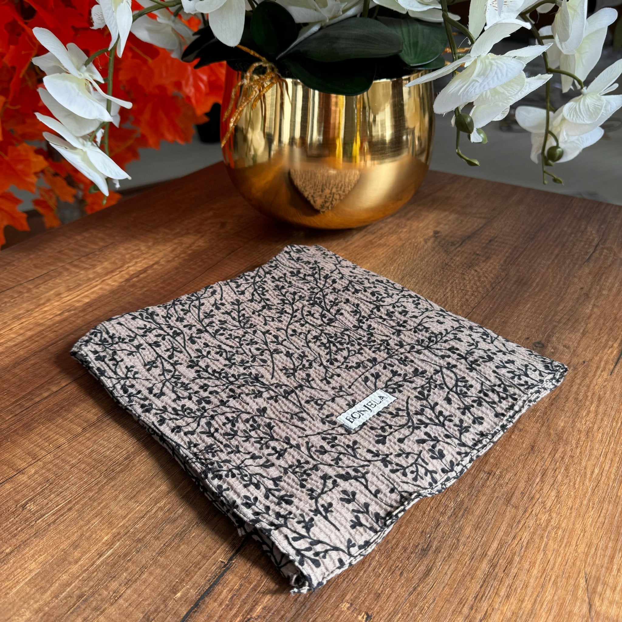 Dal Desen Mio Caz Eşarp - Sütlü Kahve - Organic ScarfsOrganic Scarfs