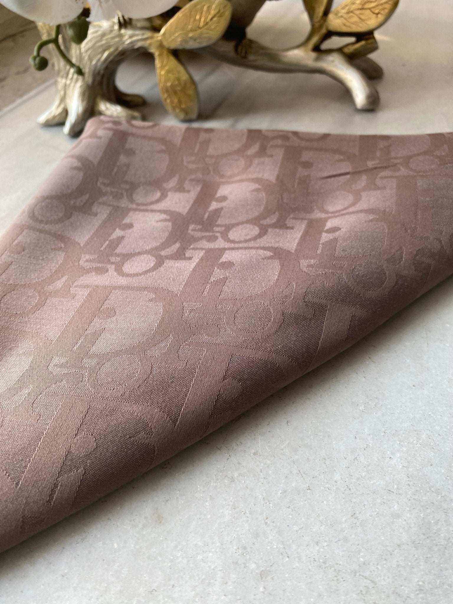 Dior Desen Pamuk Jakar Eşarp - Mocha - Organic ScarfsOrganic Scarfs