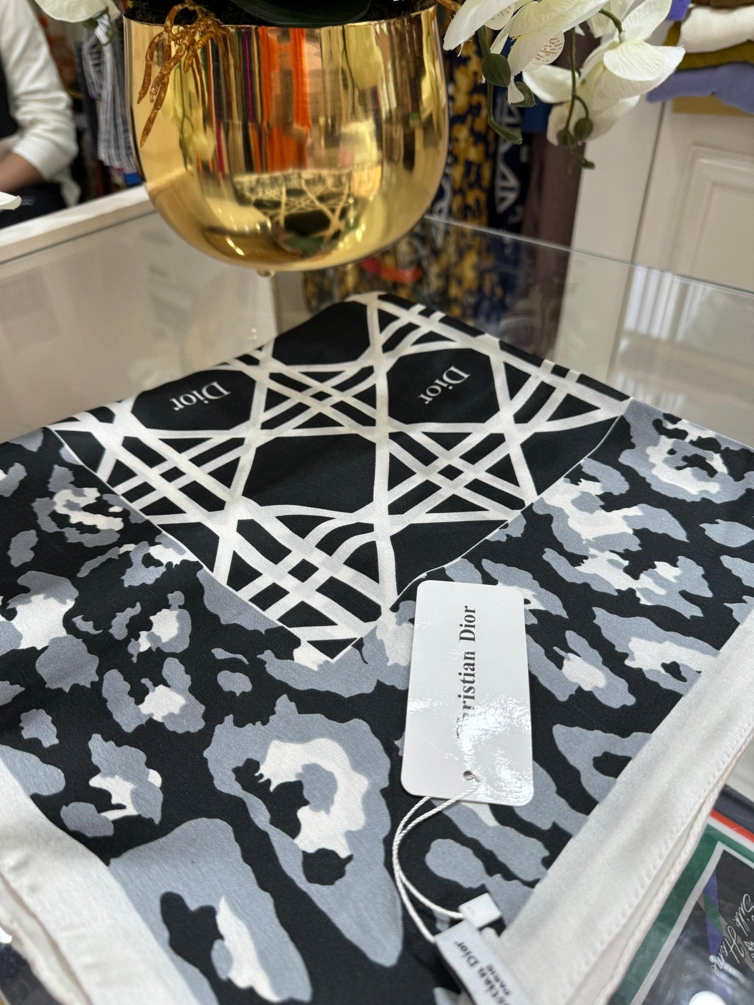 Dior İthal Vual İpek Şal - Gümüş - Organic ScarfsOrganic Scarfs