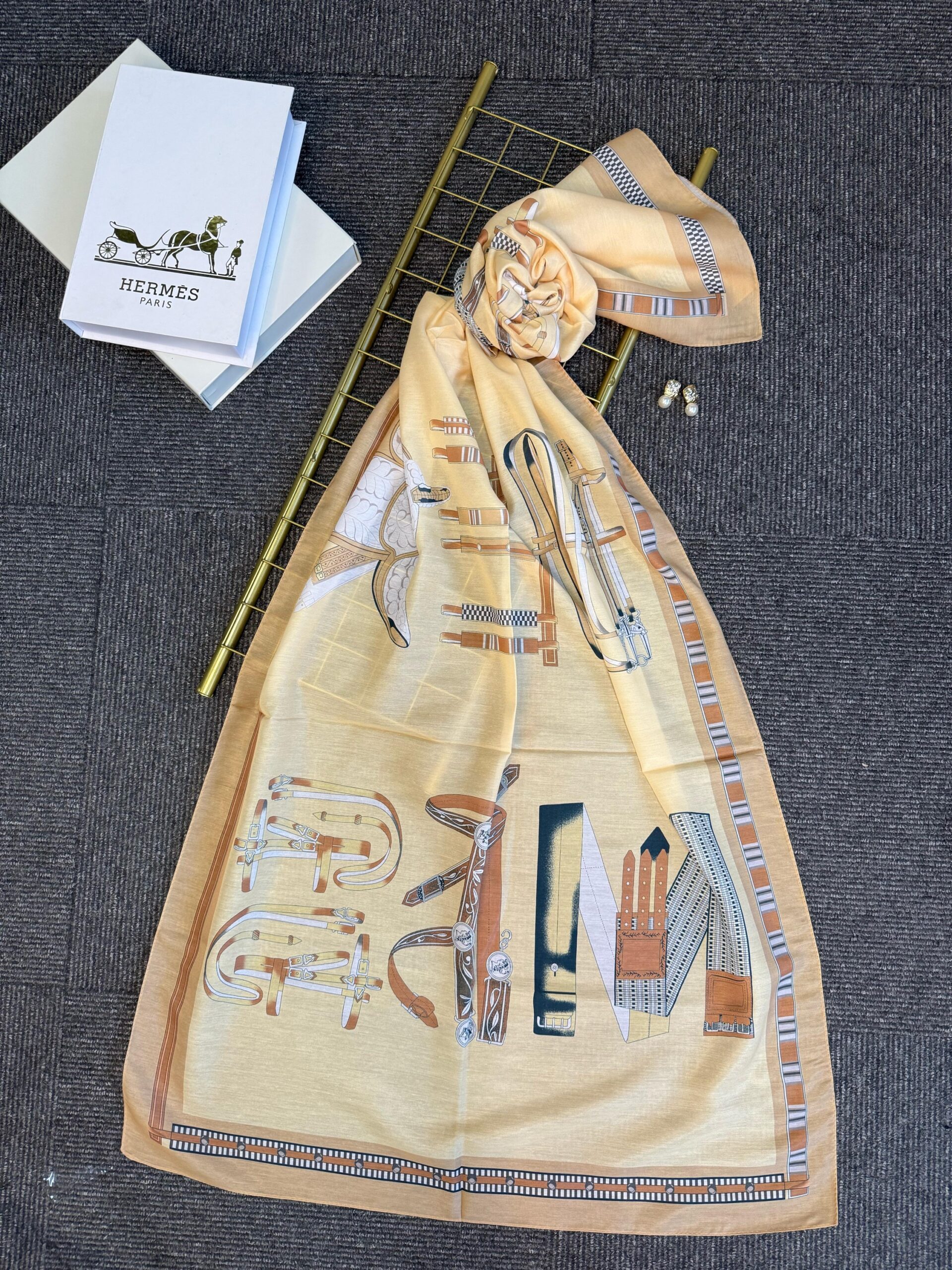 hermes pamuk soft şal - 32014 Bej