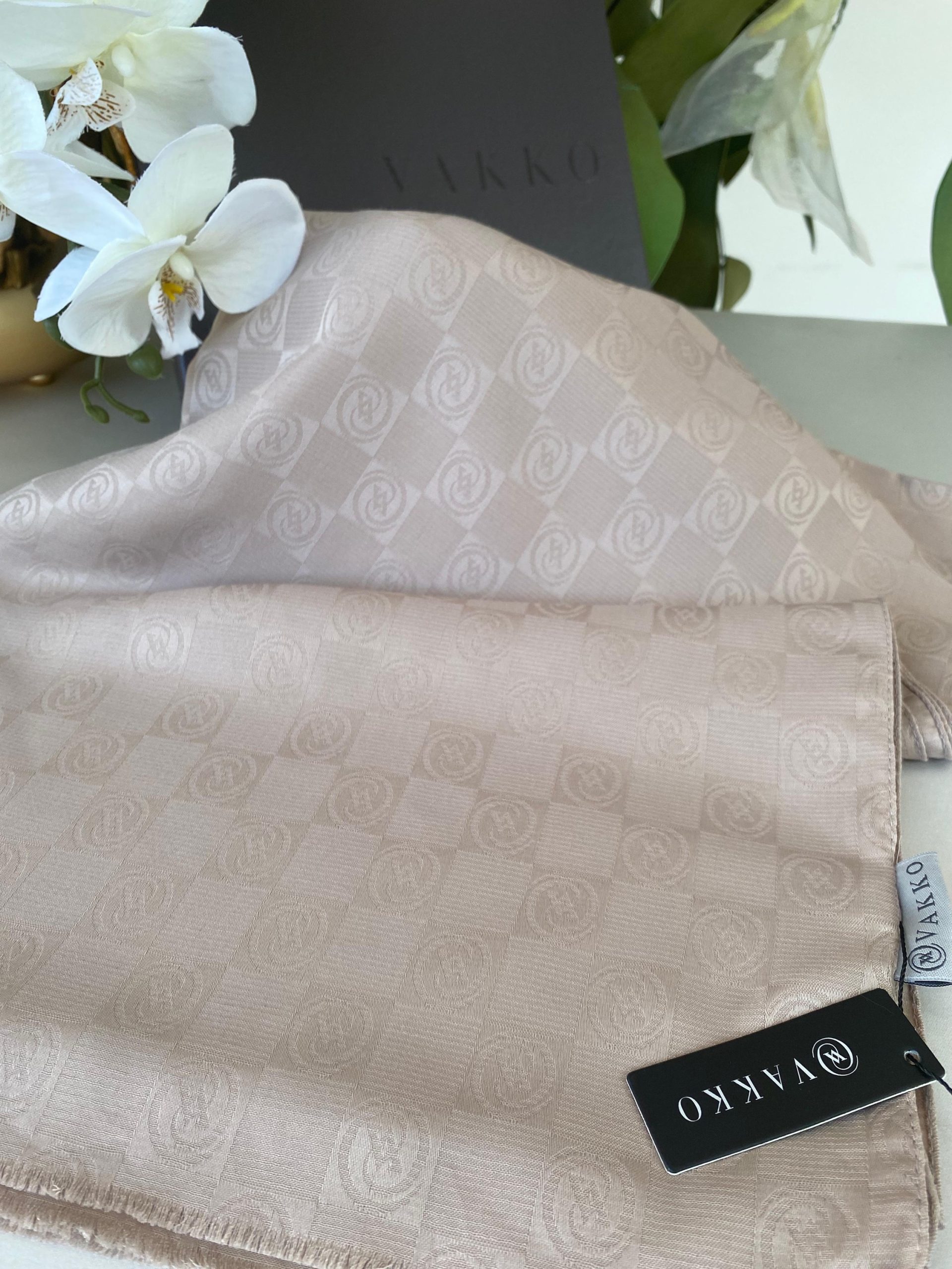 Vakko Cotton Jakar Şal - Bej