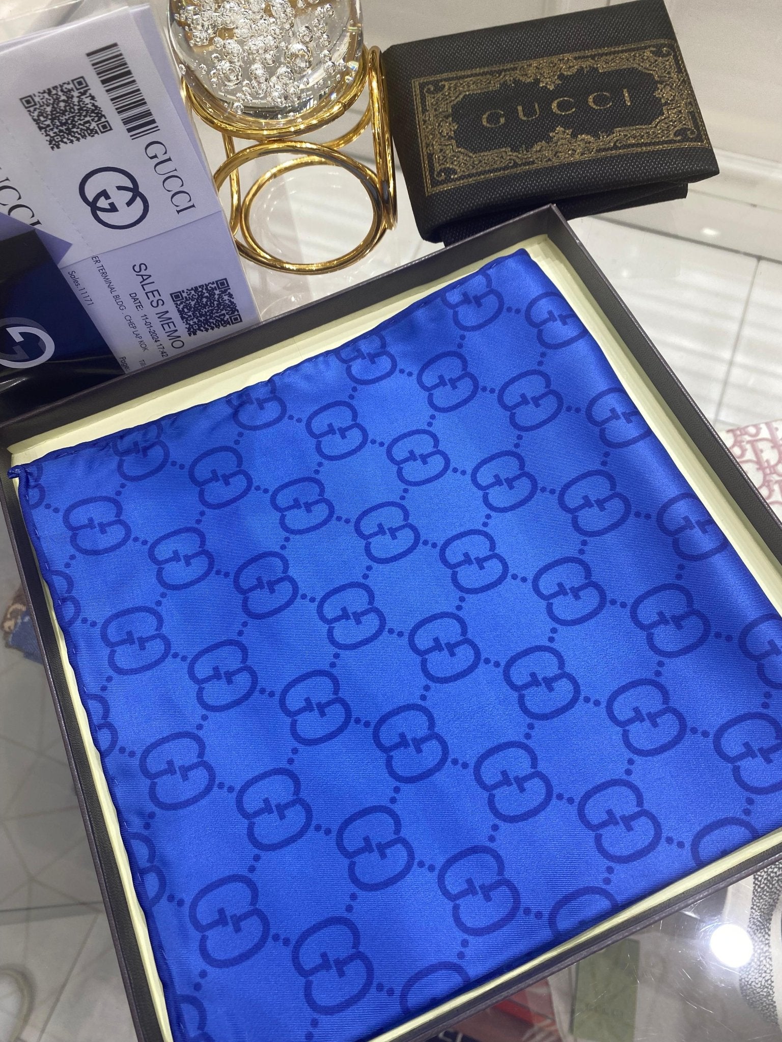 G Desen Twill İpek Eşarp - Saks - Organic ScarfsOrganic Scarfs