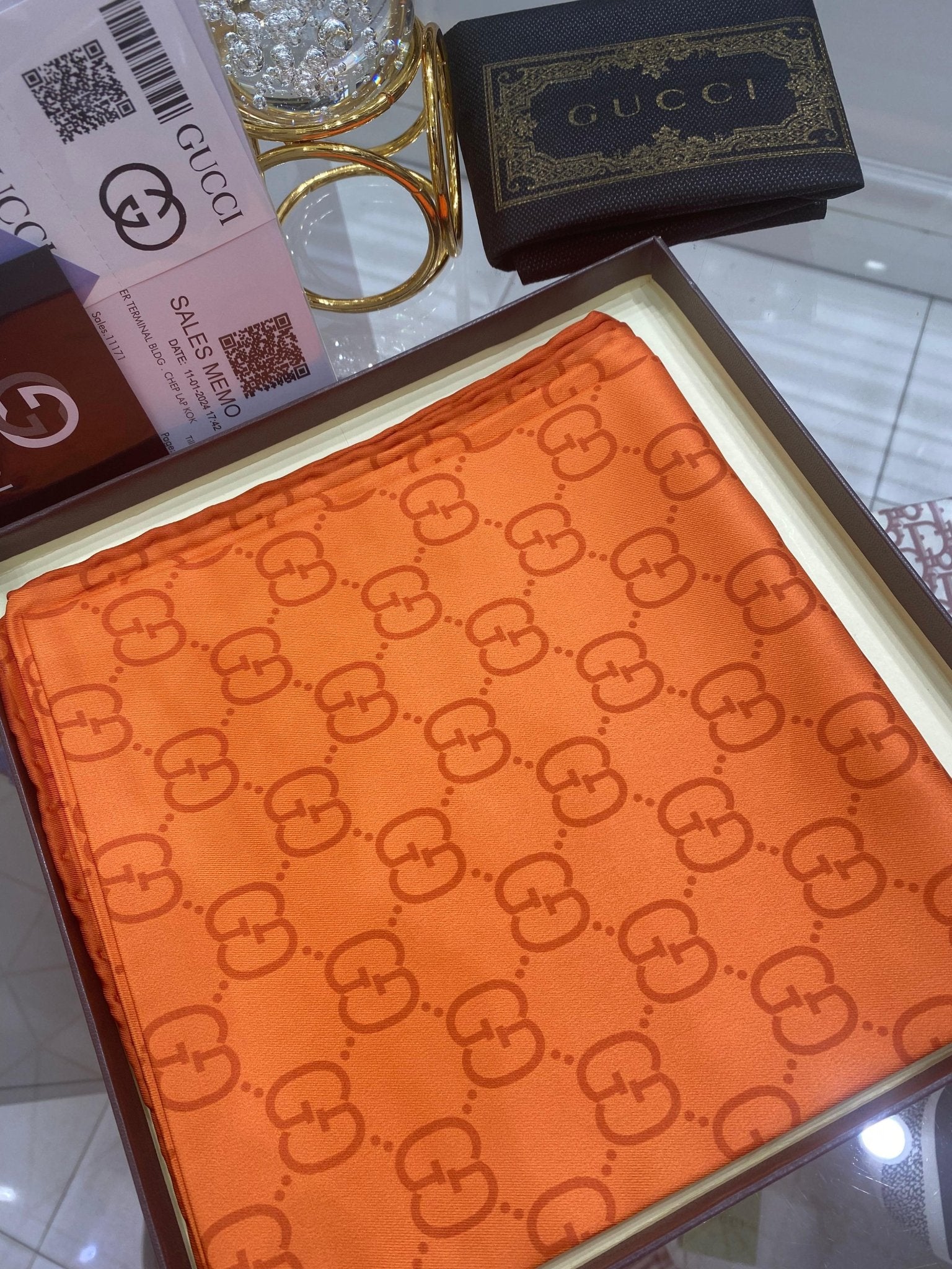 G Desen Twill İpek Eşarp - Turuncu - Organic ScarfsOrganic Scarfs