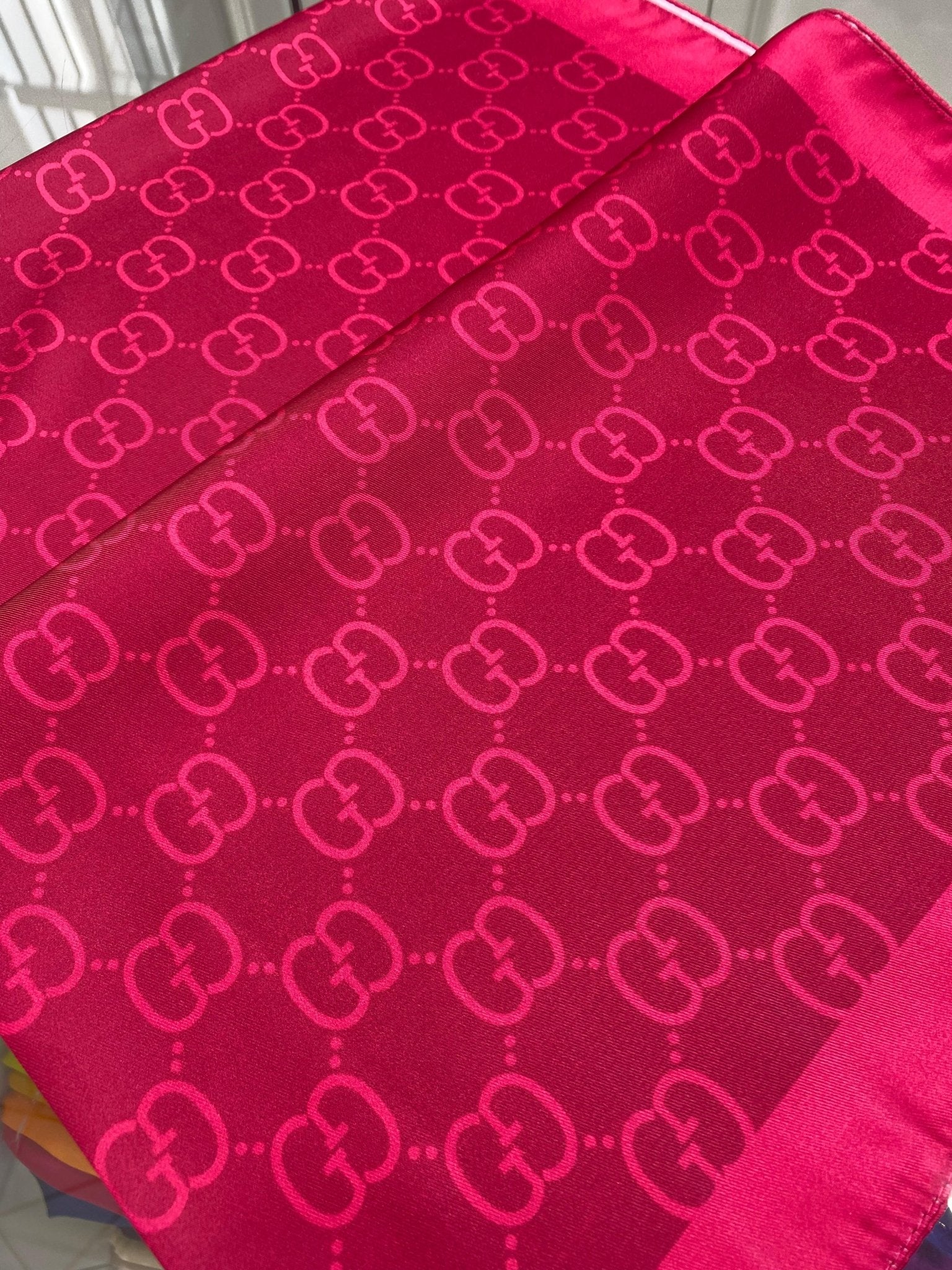G Desen Twill İpek Şal - Fuşya - Organic ScarfsOrganic Scarfs