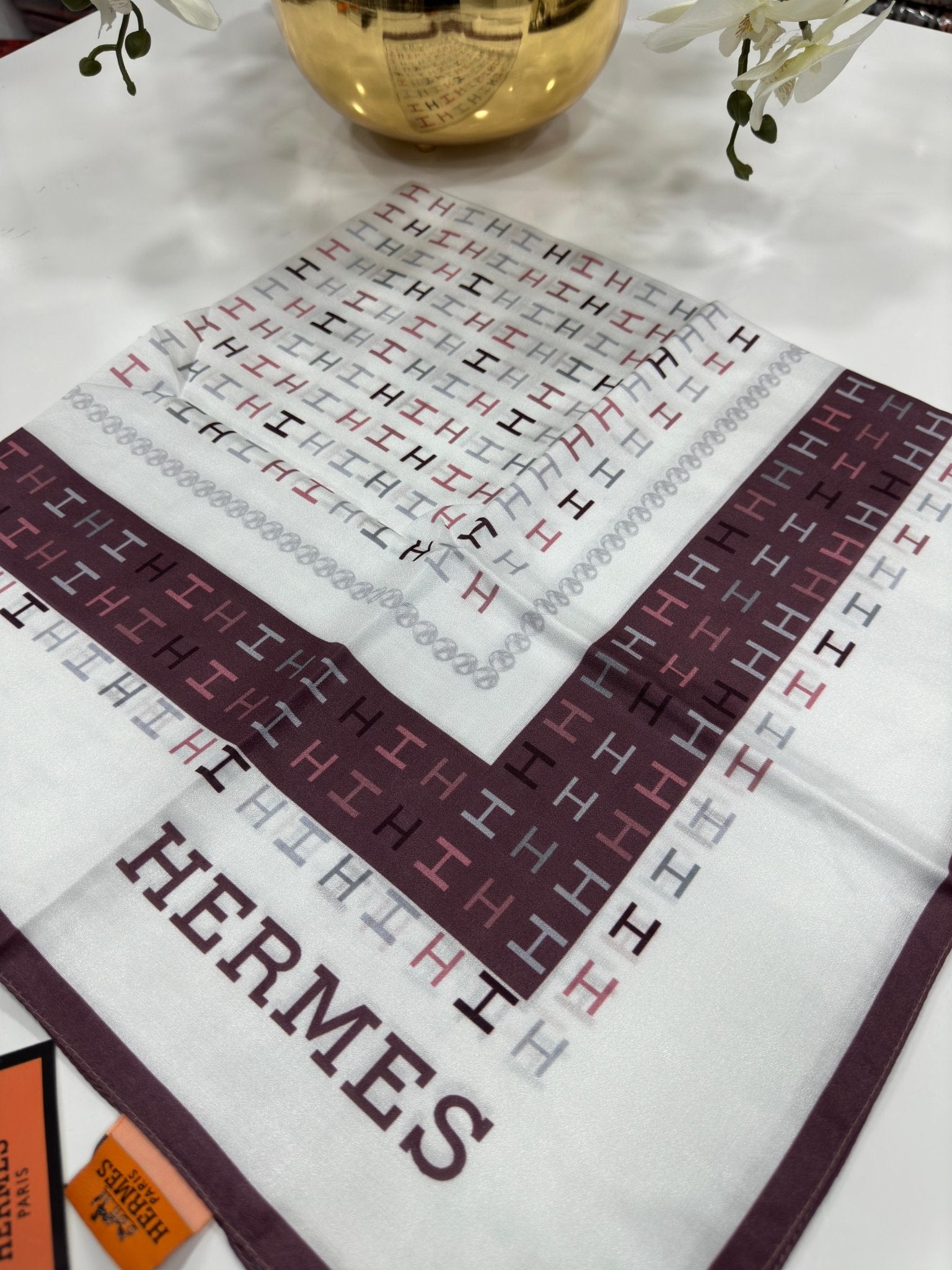 Hermes İpek Eşarp - Gül Kurusu - Organic ScarfsOrganic Scarfs