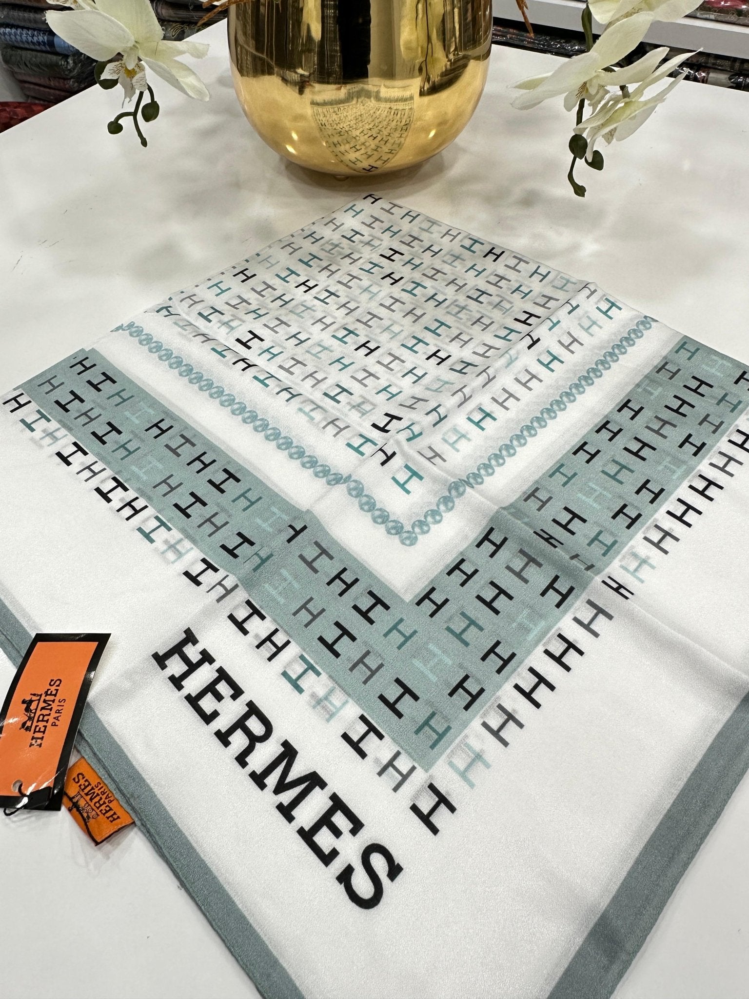 Hermes İpek Eşarp - Mint - Organic ScarfsOrganic Scarfs