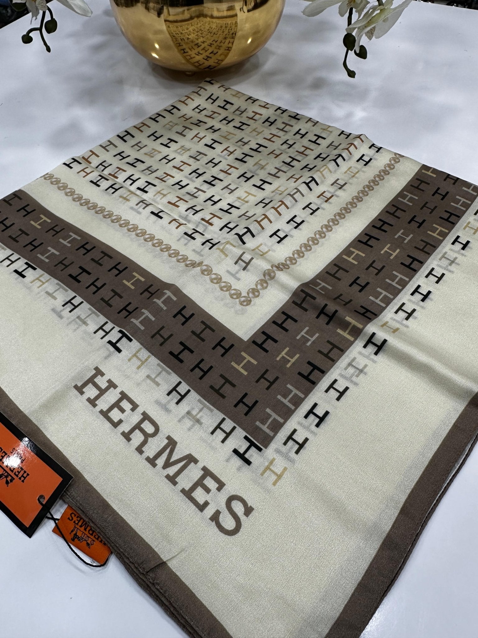 Hermes İpek Eşarp - Vizon - Organic ScarfsOrganic Scarfs