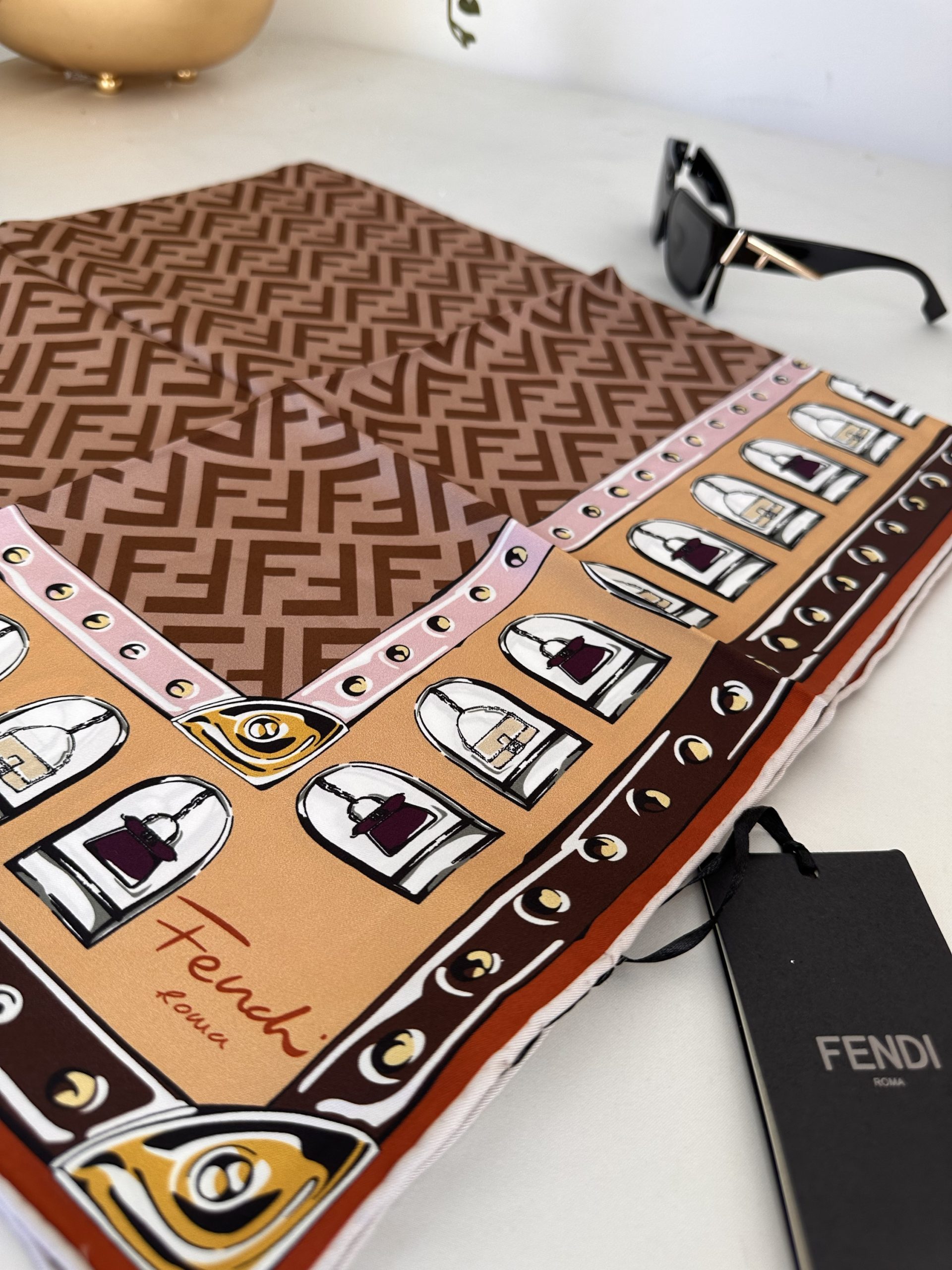 İthal İpek Fendi Eşarp 61001