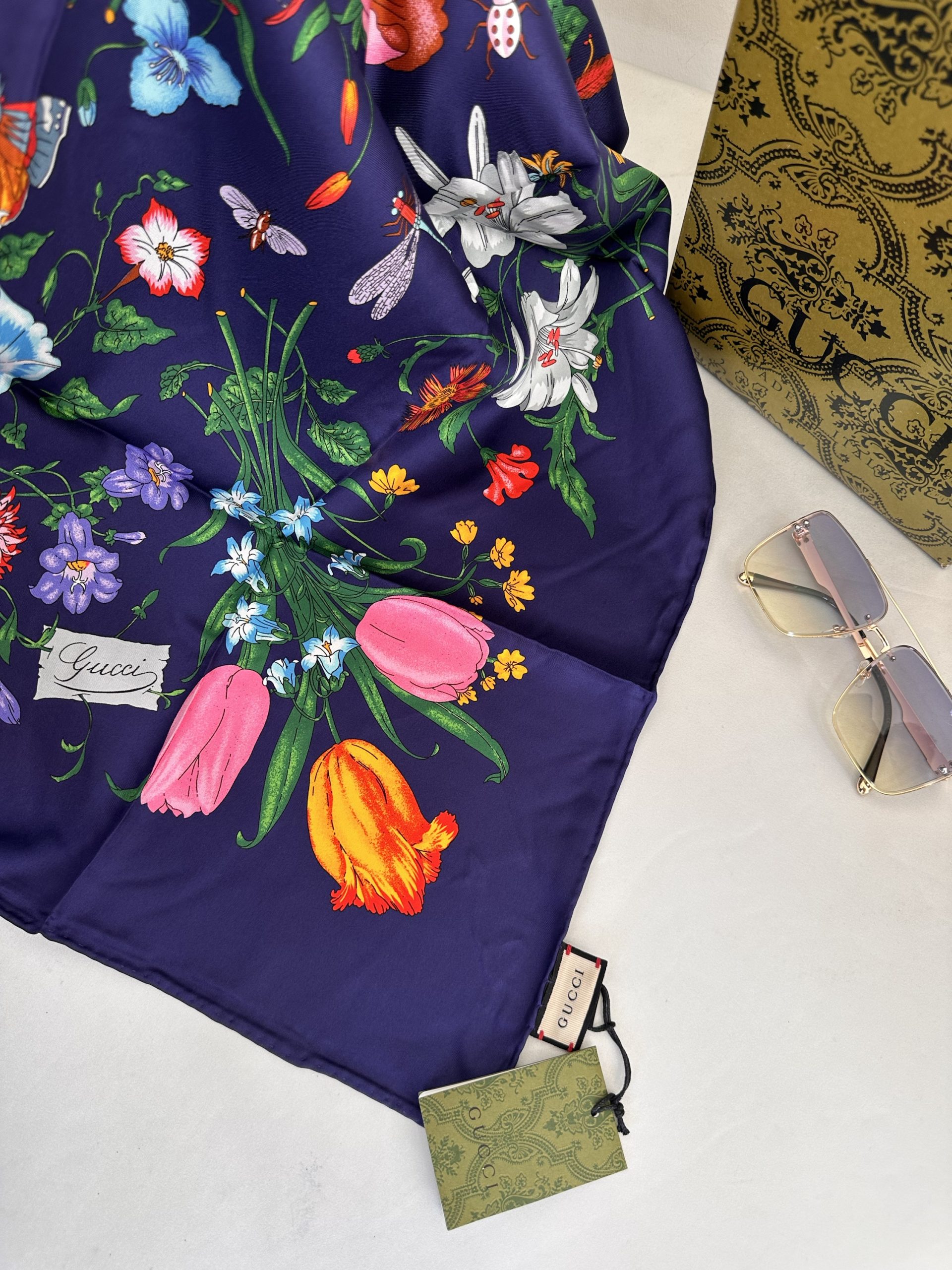İthal İpek Gucci Eşarp 61001 - Görsel 2