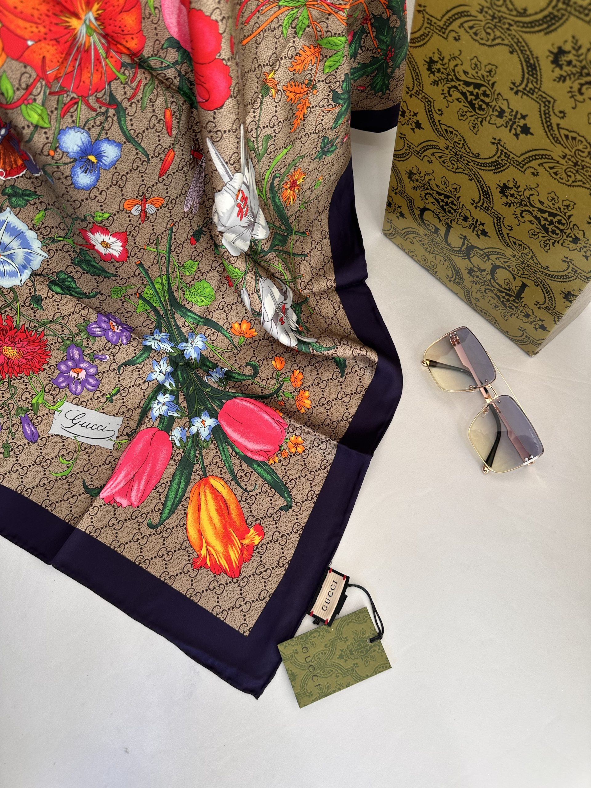 İthal İpek Gucci Eşarp 61001 - Görsel 3