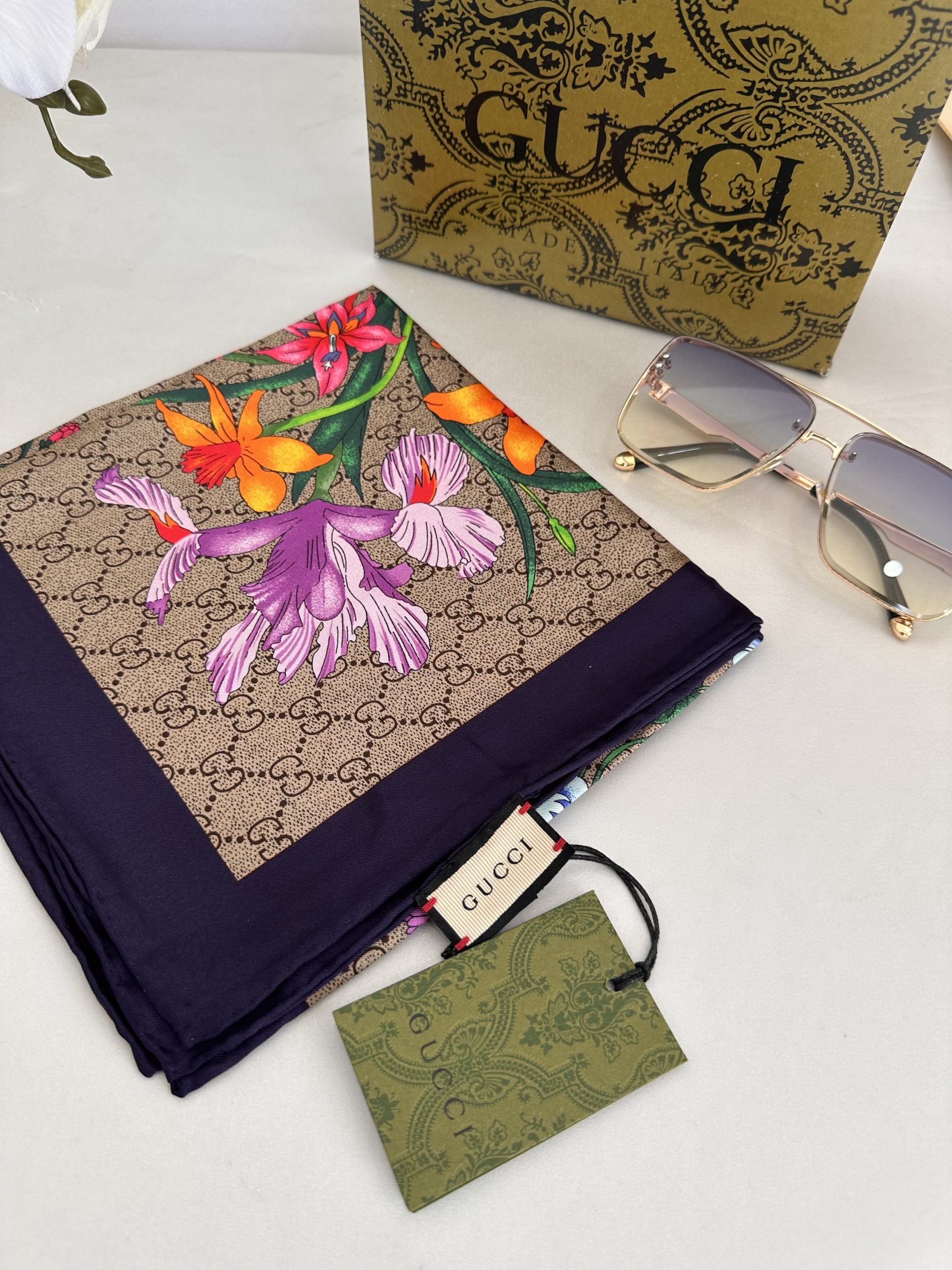 İthal İpek Gucci Eşarp 61001