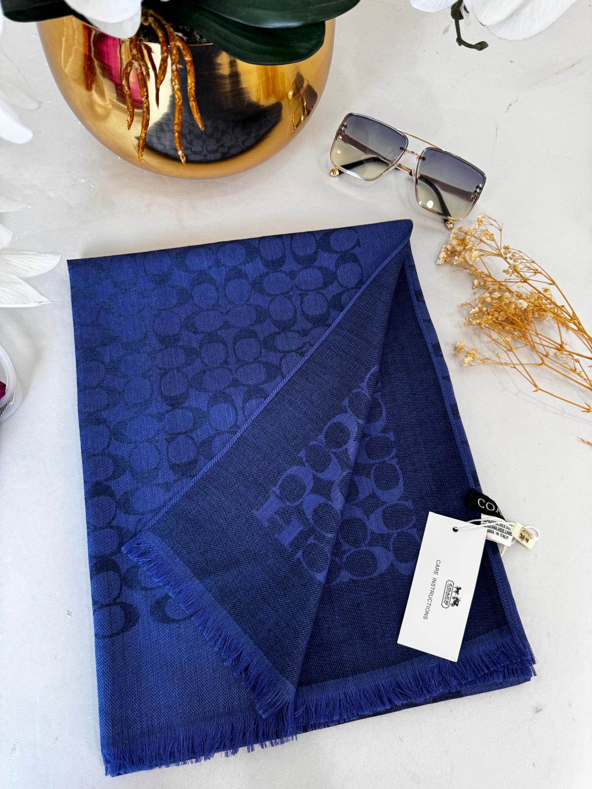 Coach Desen İthal Yün İpek Şal 614456 - Saks