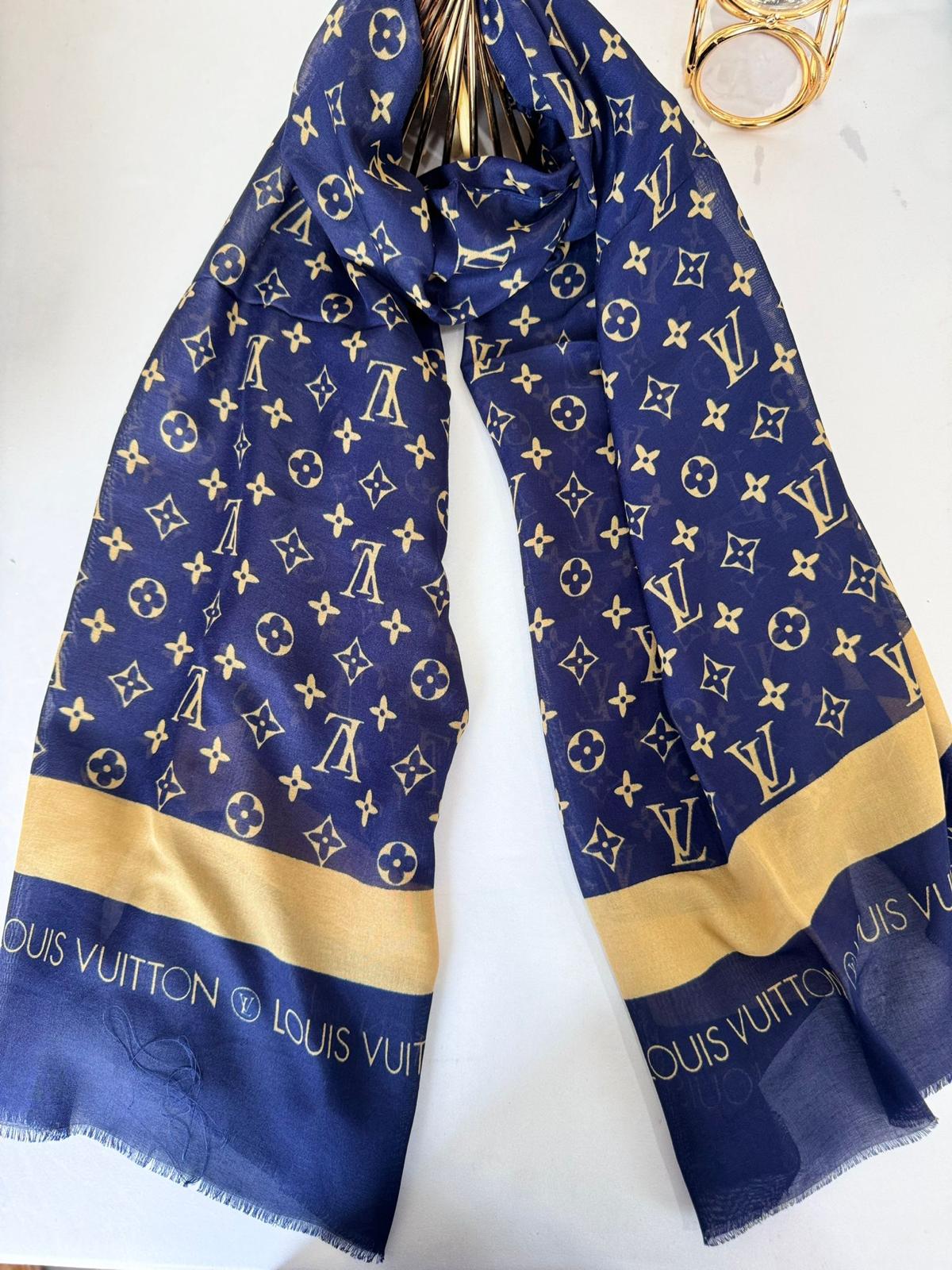 Lv Pamuk Soft Şal 61573 - Lacivert