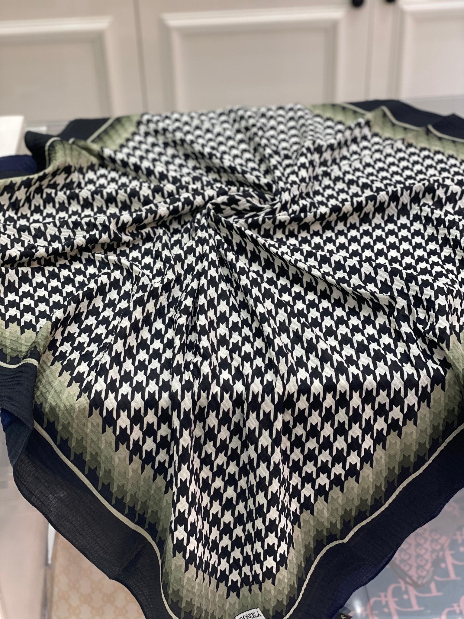 Kazayağı Desen Mio Cazz Eşarp - Ada Çayı - Organic ScarfsOrganic Scarfs