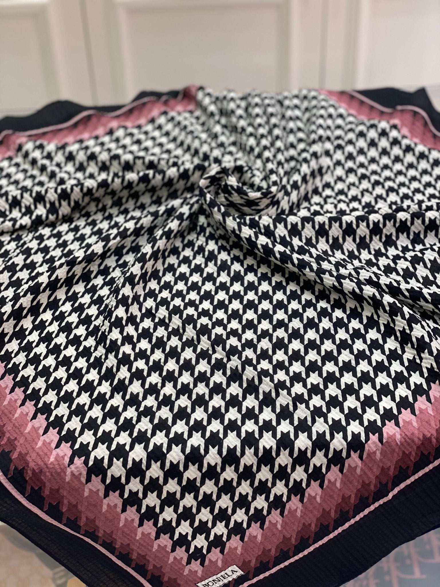 Kazayağı Desen Mio Cazz Eşarp - Gül Kurusu - Organic ScarfsOrganic Scarfs