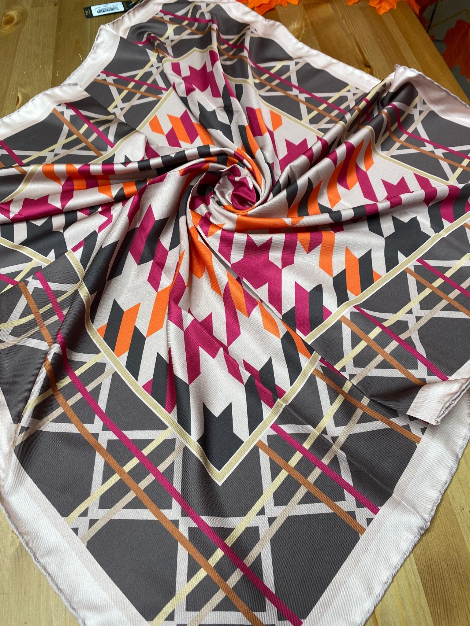Kazayağı Desen Twill Eşarp - Rose - Organic ScarfsOrganic Scarfs