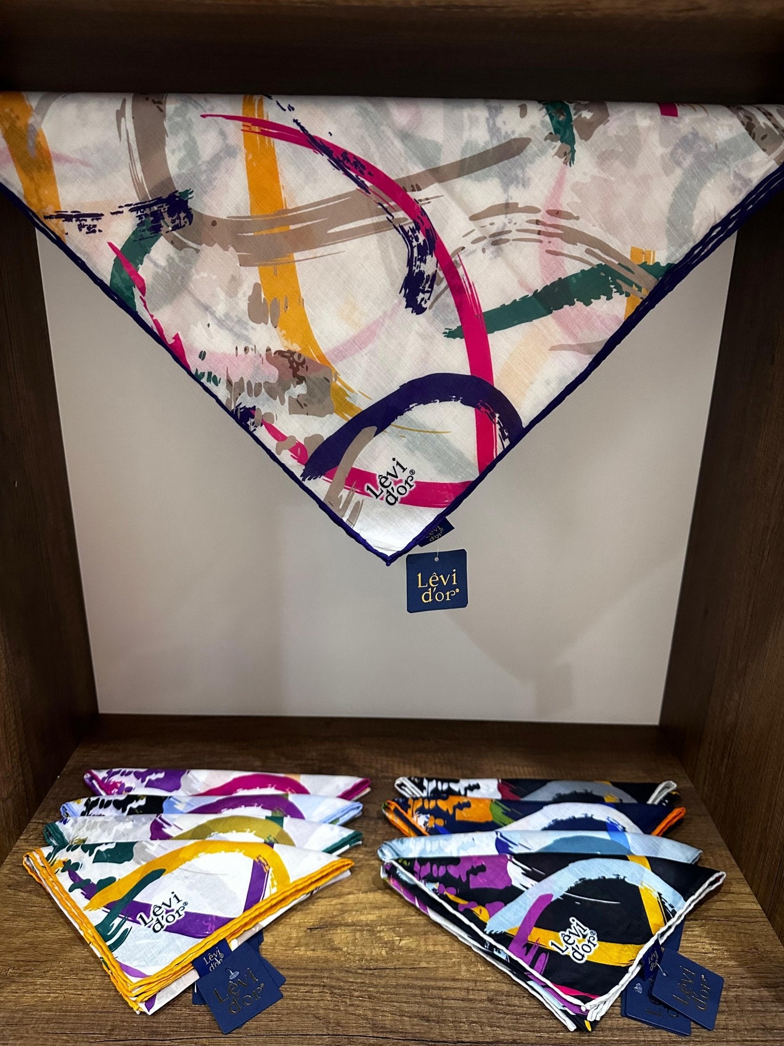 LEVİDOR Cotton Eşarp 16377 - Bej / Mor - Organic ScarfsOrganic Scarfs