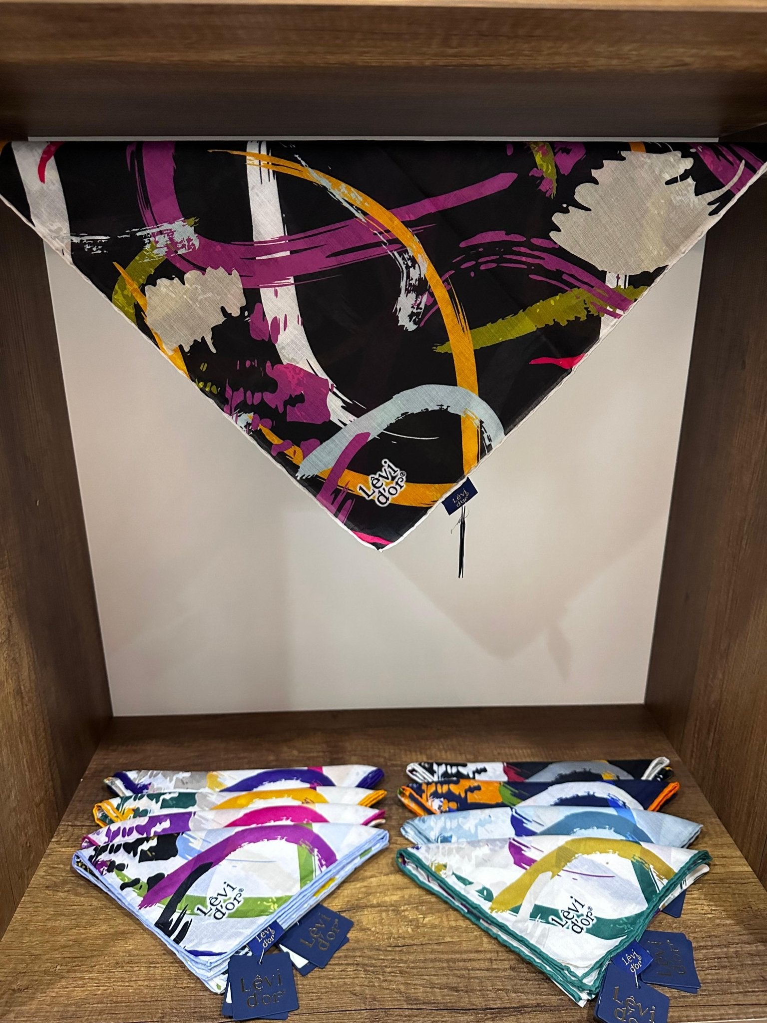 LEVİDOR Cotton Eşarp 16377 - Siyah / Mürdüm - Organic ScarfsOrganic Scarfs