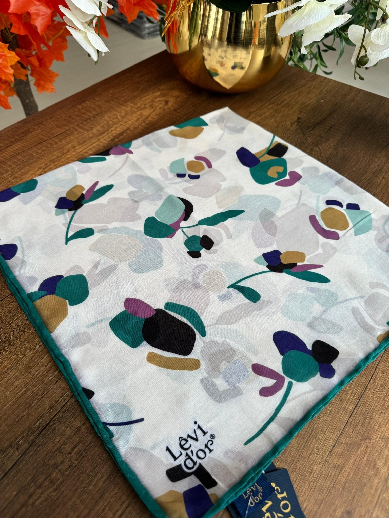LEVİDOR Cotton Eşarp 16378 - Zümrüt - Organic ScarfsOrganic Scarfs