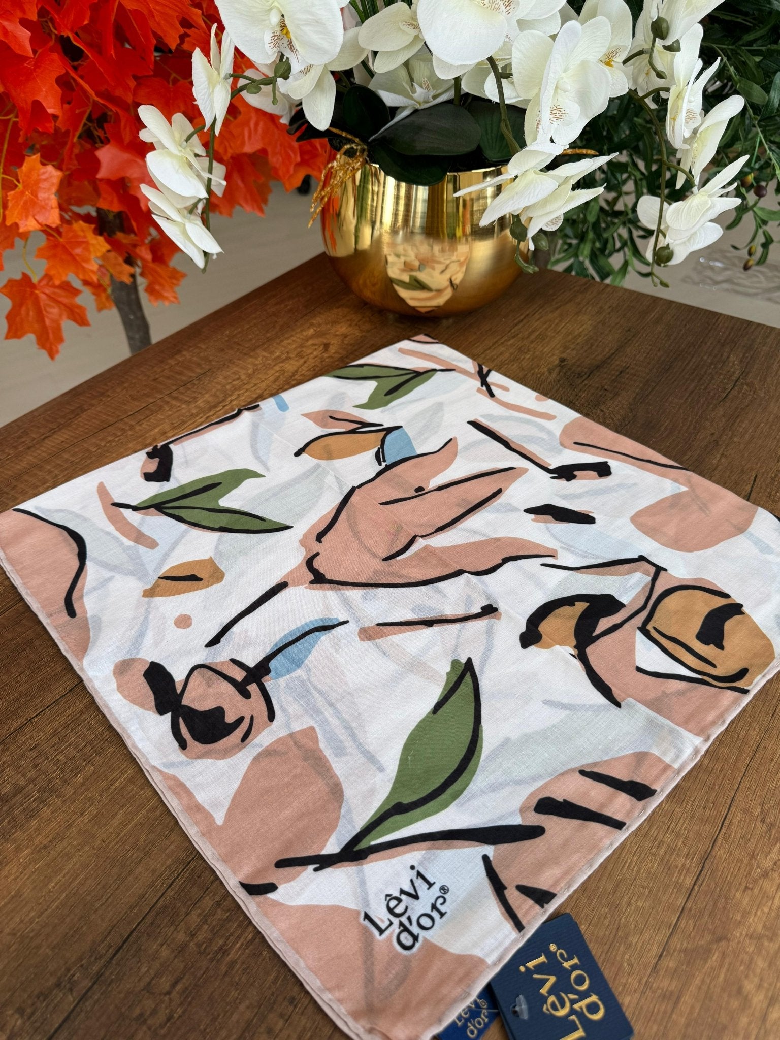 LEVİDOR Cotton Eşarp 16379 - Camel - Organic ScarfsOrganic Scarfs