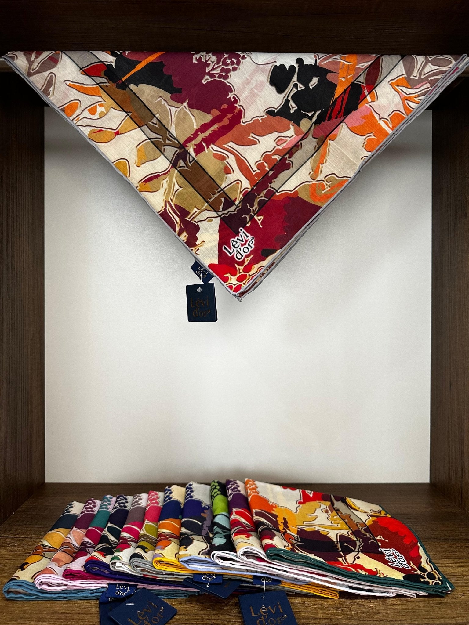 LEVİDOR Cotton Eşarp 16381 - Vişne - Organic ScarfsOrganic Scarfs
