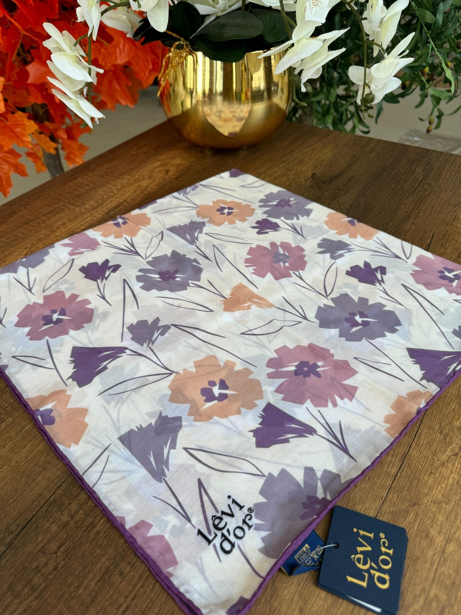 LEVİDOR Cotton Eşarp 16382 - Lila - Organic ScarfsOrganic Scarfs