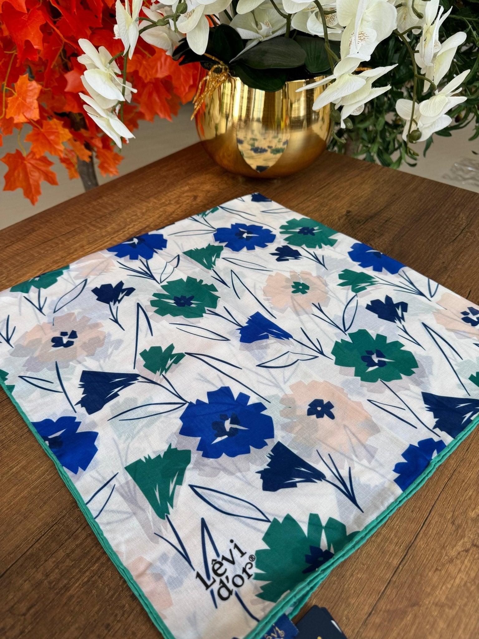 LEVİDOR Cotton Eşarp 16382 - Zümrüt - Organic ScarfsOrganic Scarfs