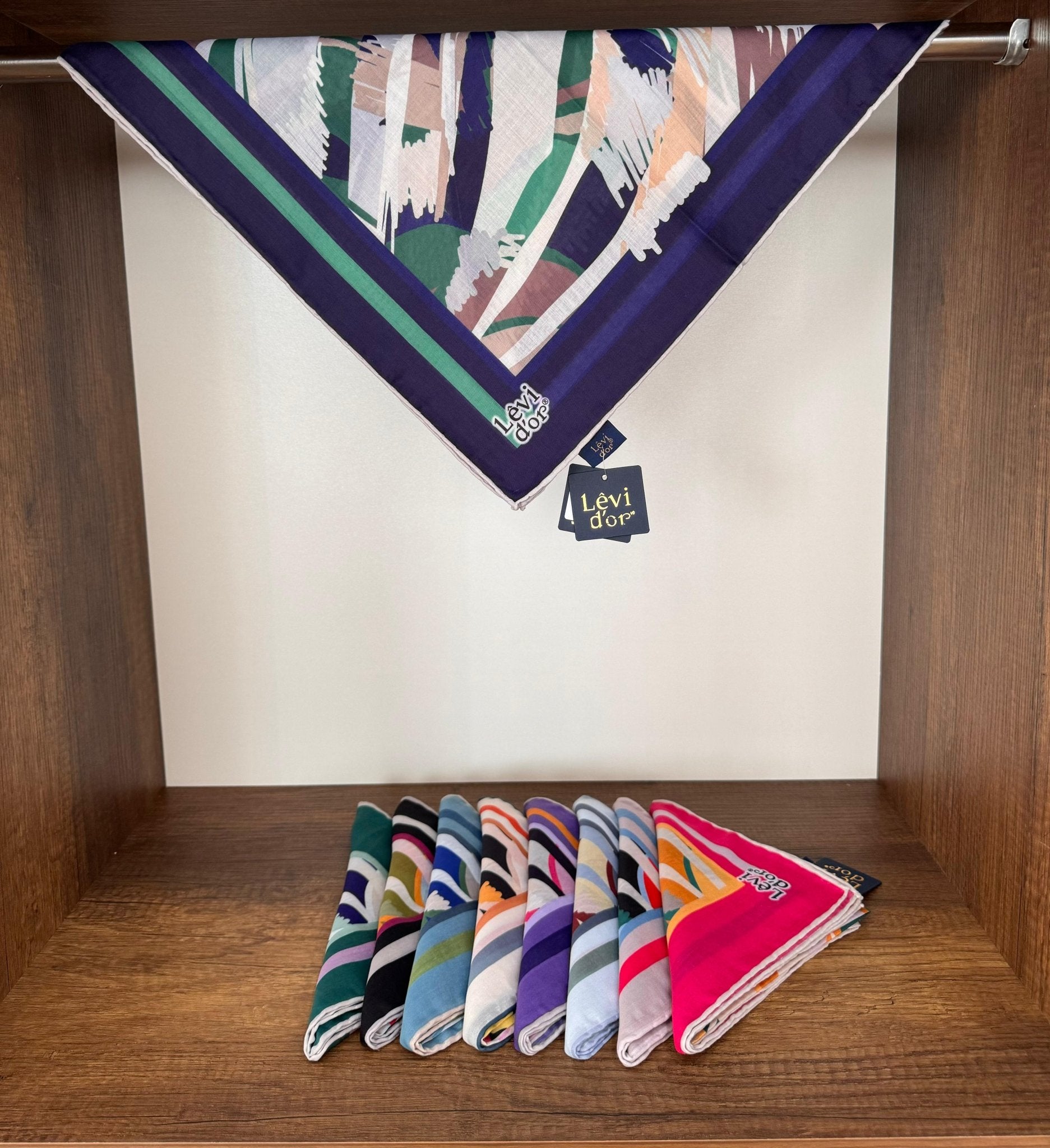 LEVİDOR Cotton Eşarp 16390 - Morcivert - Organic ScarfsOrganic Scarfs