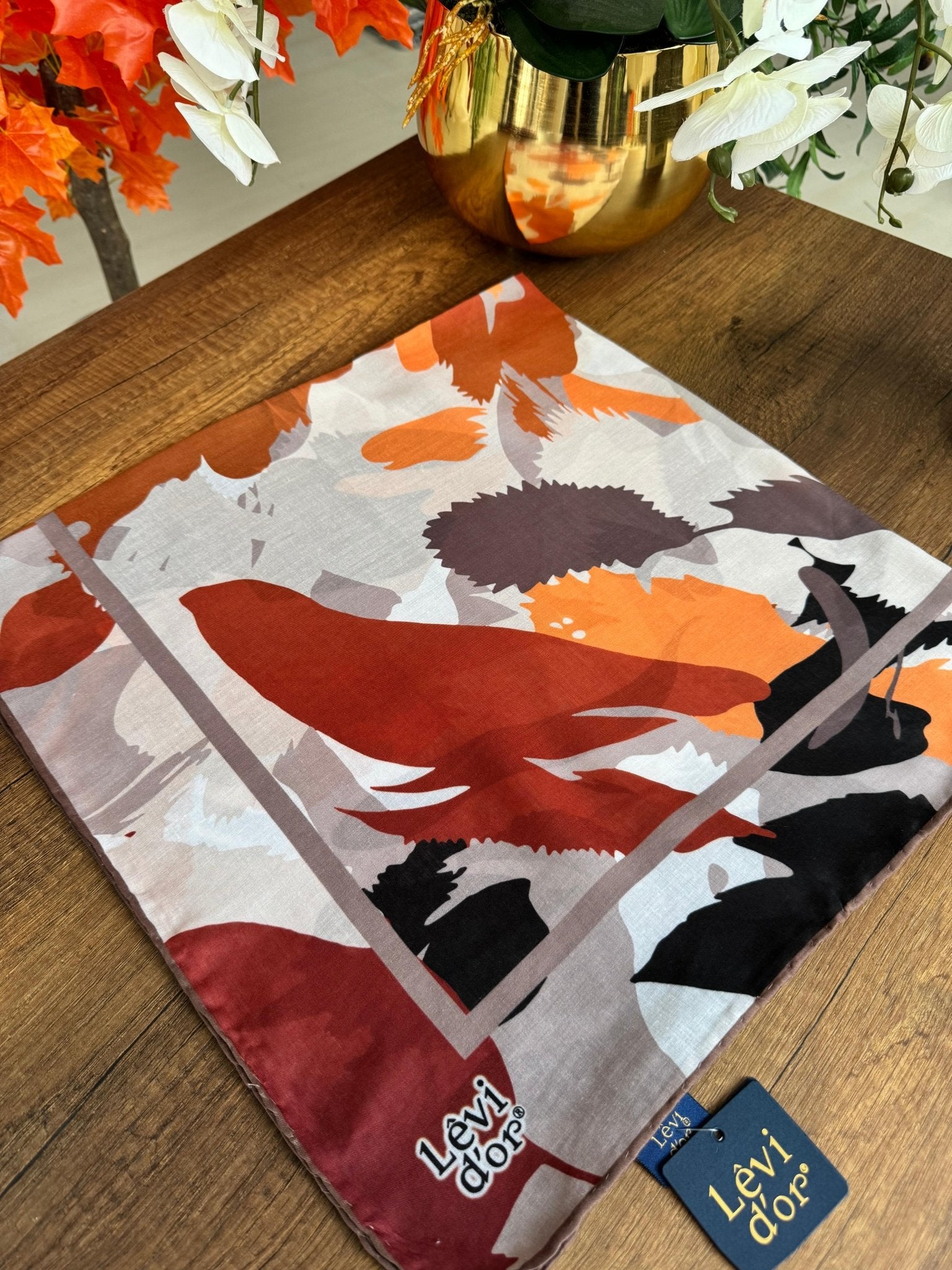 LEVİDOR Cotton Eşarp 16400 - Kiremit - Organic ScarfsOrganic Scarfs