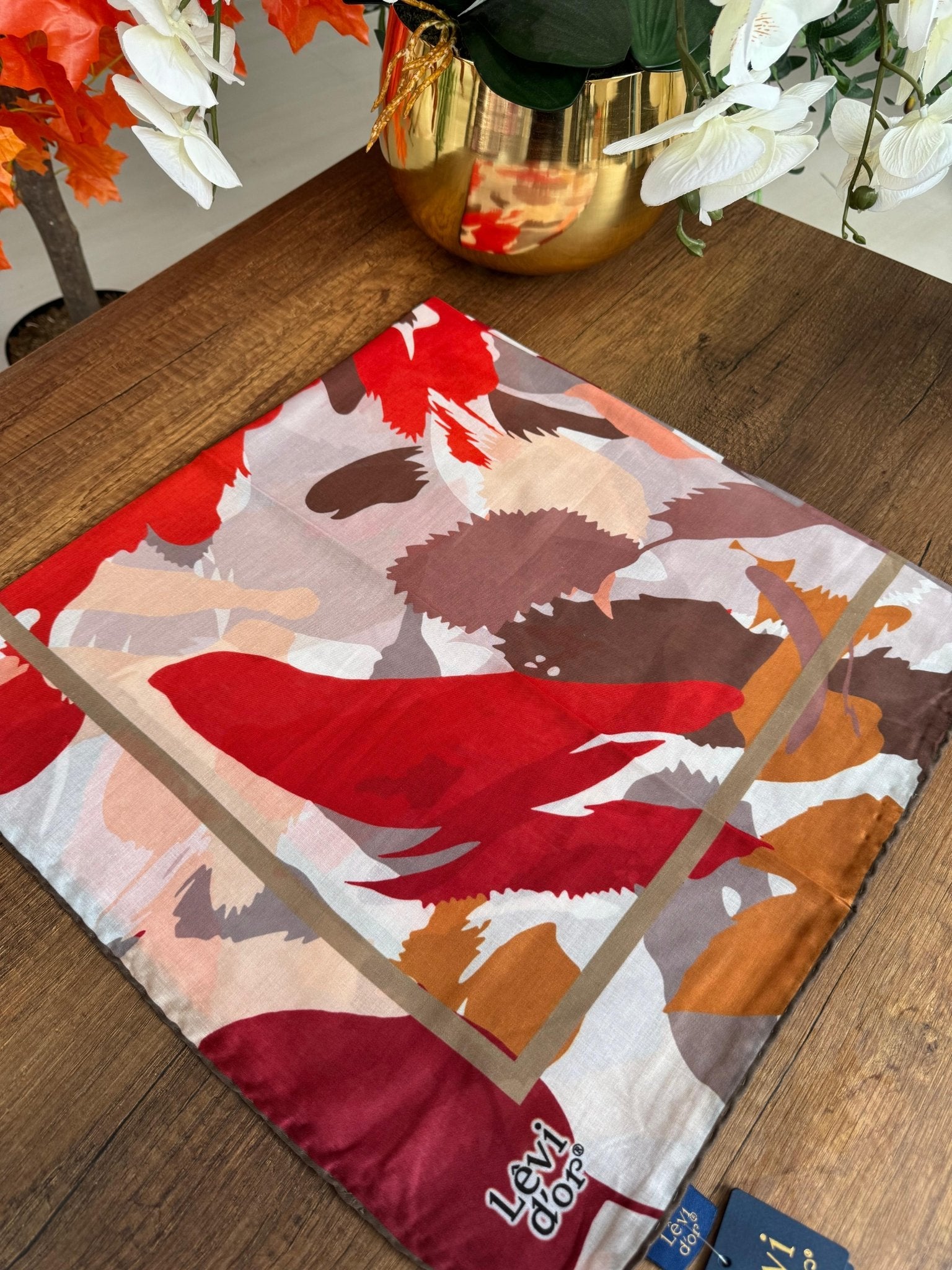 LEVİDOR Cotton Eşarp 16400 - Kırmızı - Organic ScarfsOrganic Scarfs