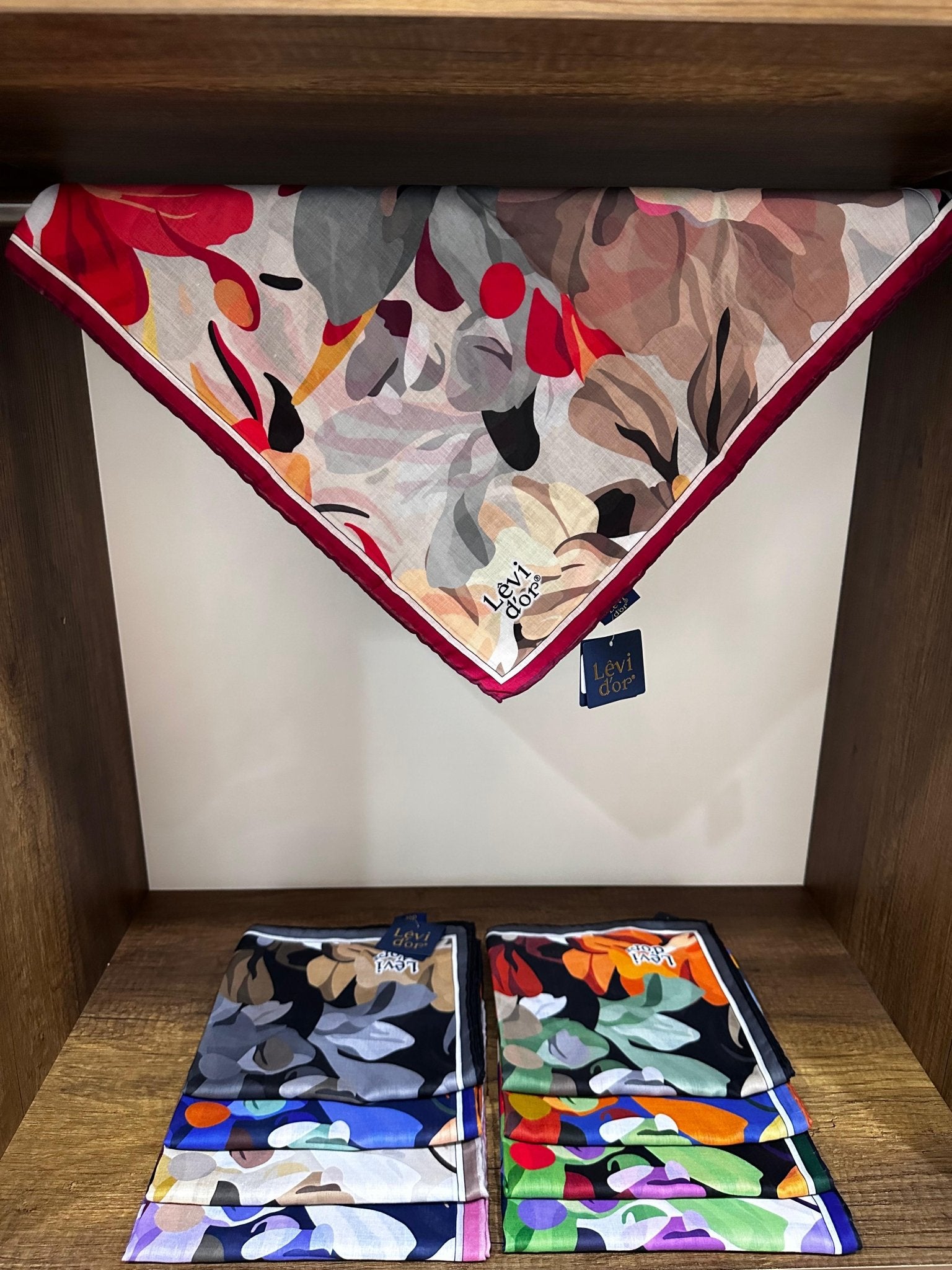 LEVİDOR Cotton Eşarp 16700 - Kırmızı - Organic ScarfsOrganic Scarfs