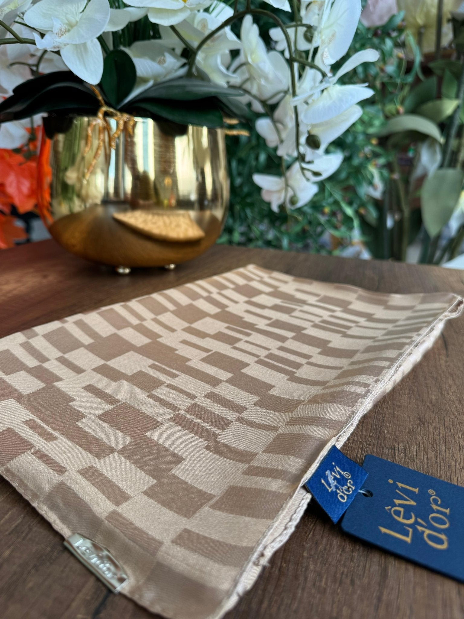 LEVİDOR Dublin Jakarlı Şal 17174 - Bej - Organic ScarfsOrganic Scarfs