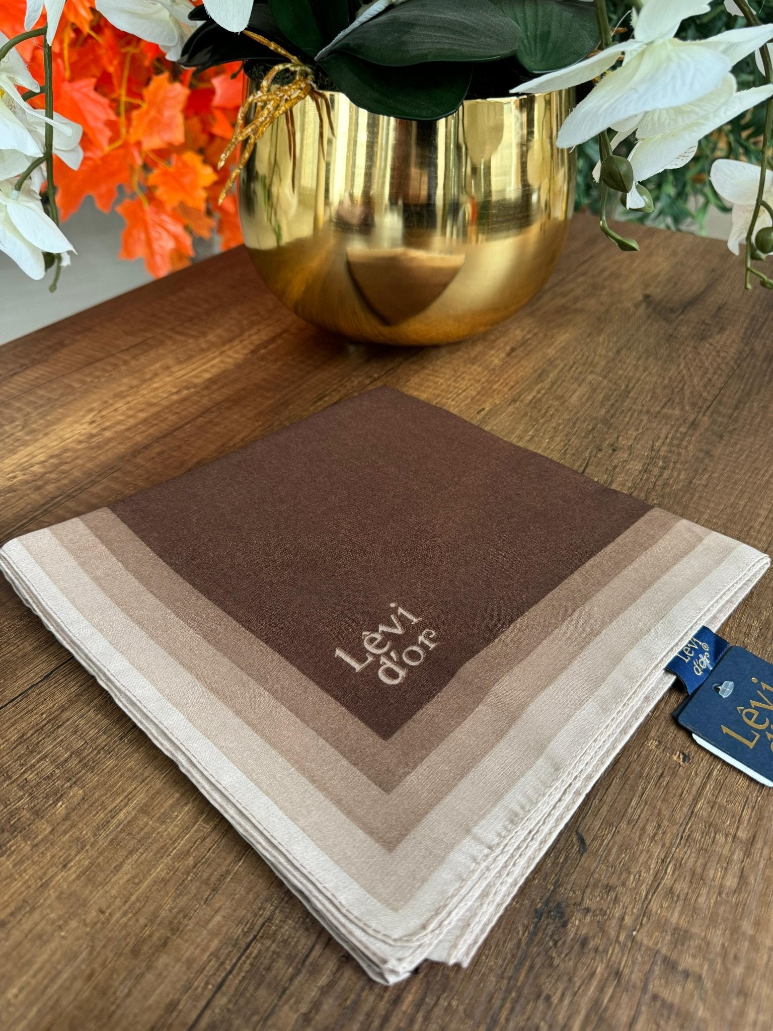 LEVİDOR Kehribar Eşarp 17038 - Kahverengi - Organic ScarfsOrganic Scarfs