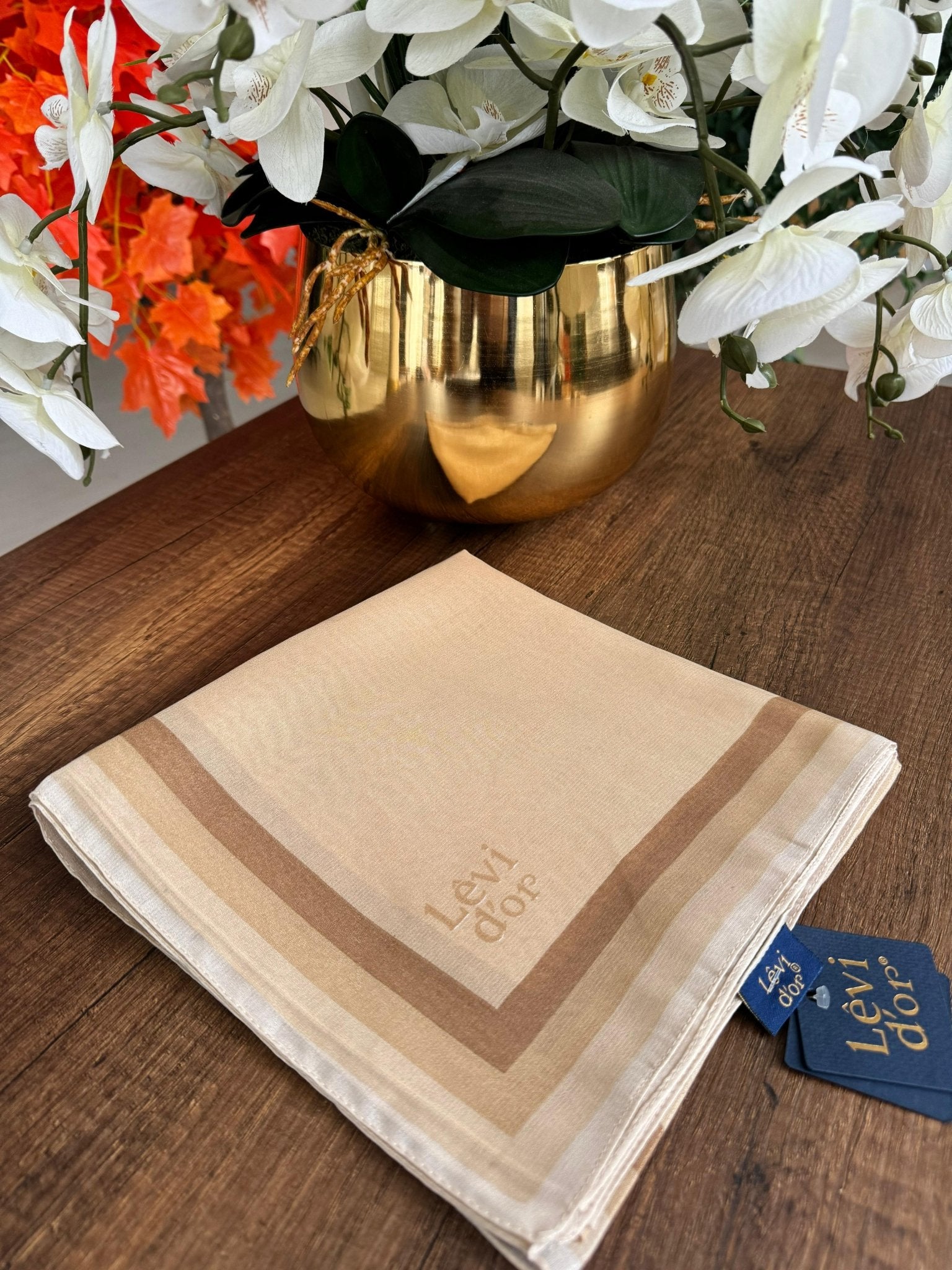 LEVİDOR Kehribar Eşarp 17038 - Mocha - Organic ScarfsOrganic Scarfs